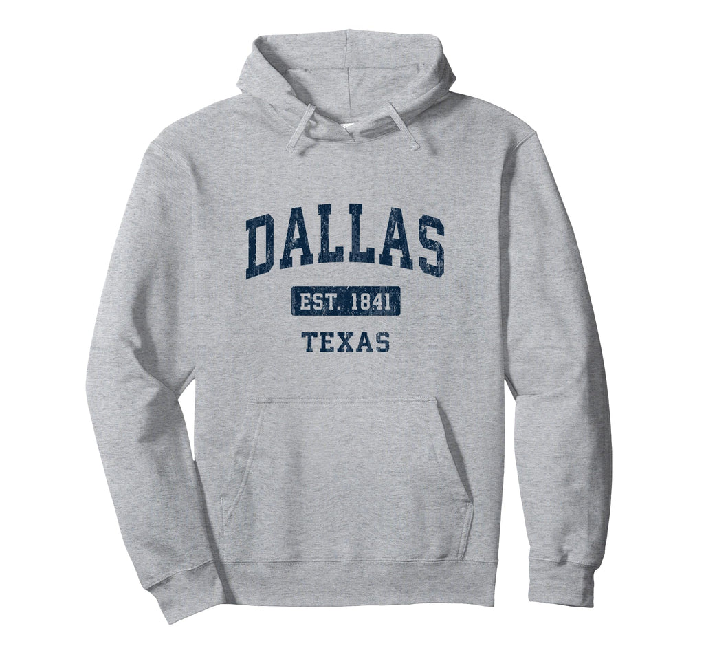 Dallas Texas Tx Sports Established Navy Hoodie - Streetwear Style Unisex - T-Shirt, Sweatshirt, Hoodie