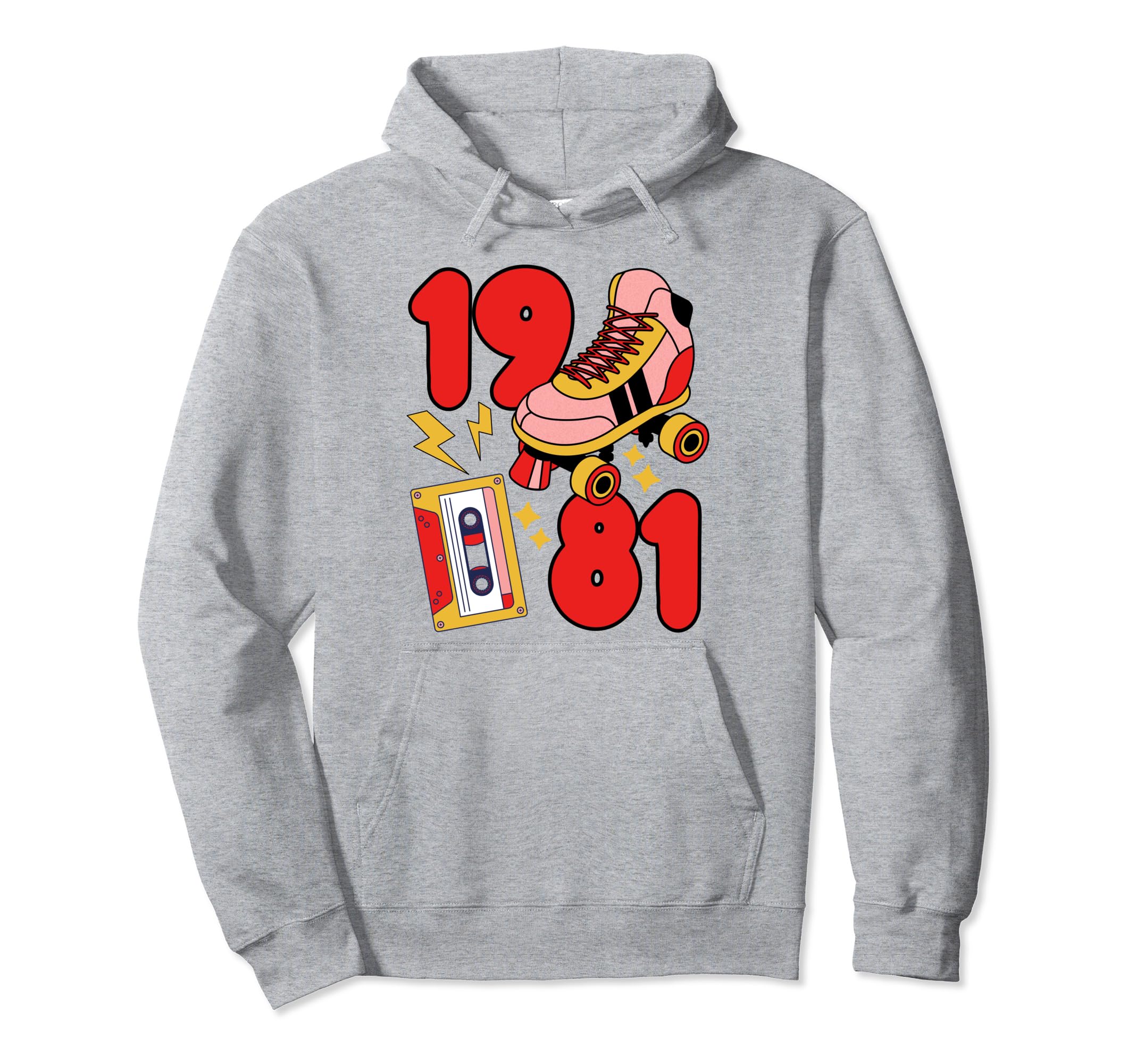 80S Vibes Mixed Tapes Roller Skates 1981 Hoodie - Minimalist Print Unisex - T-Shirt, Sweatshirt, Hoodie