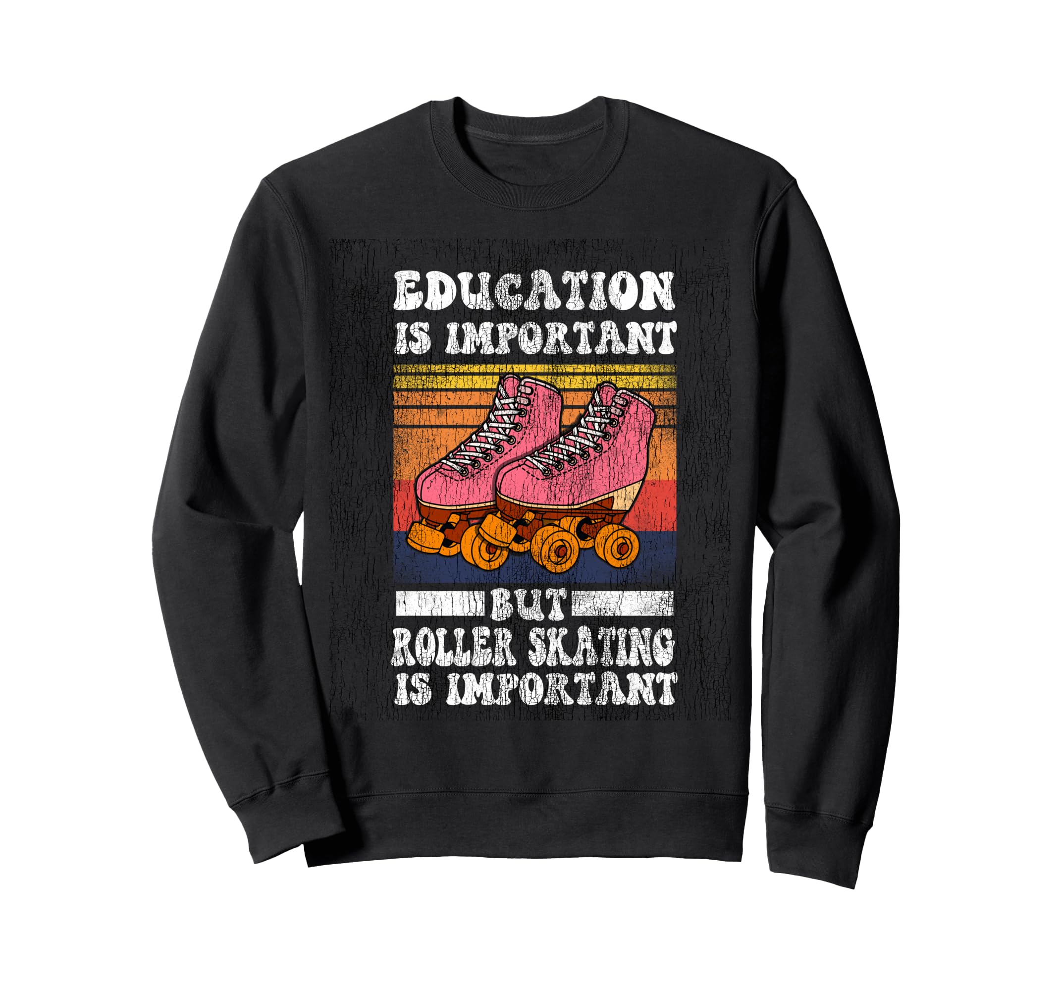 Roller Skating Skate 1970S Sweatshirt - Minimalist Print Unisex - T-Shirt, Sweatshirt, Hoodie