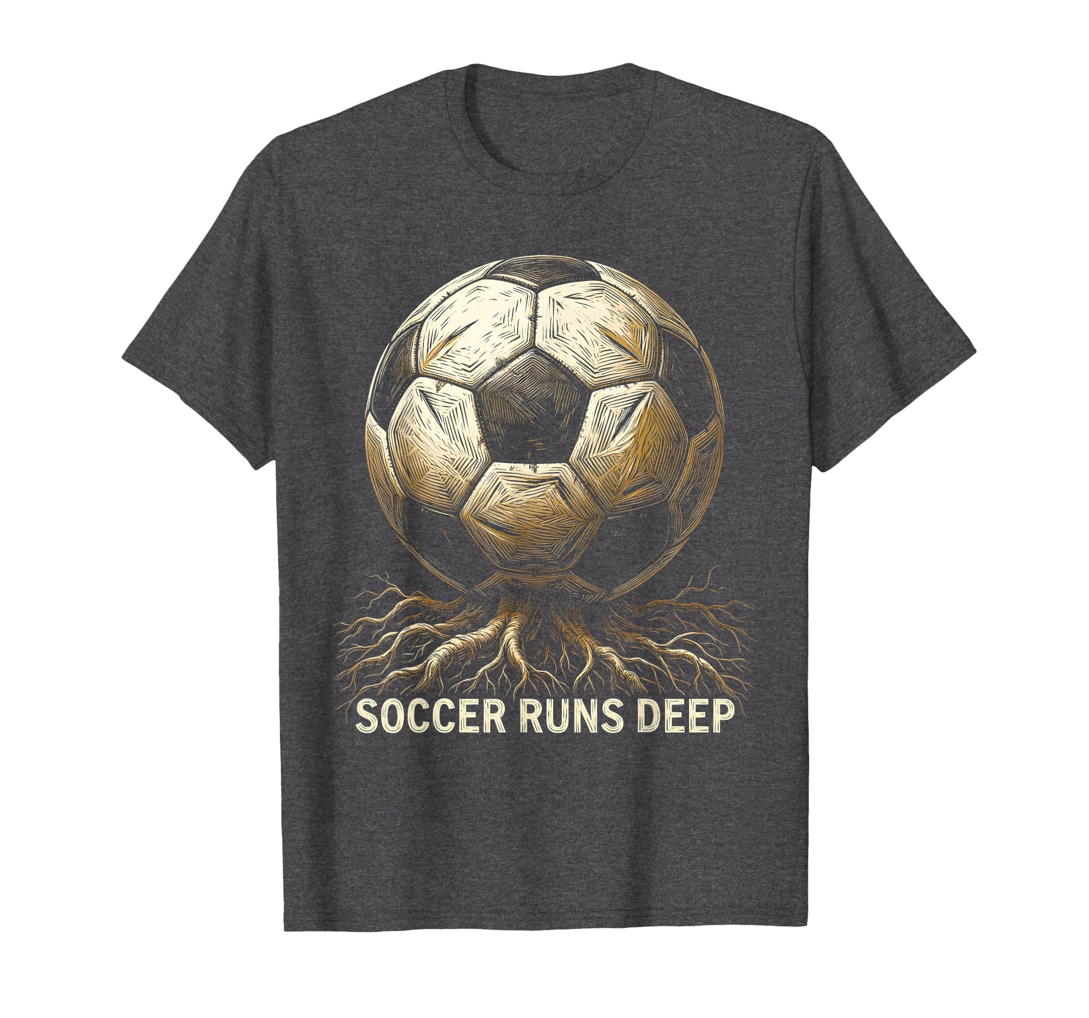 Soccer Runs Deep Passionate Football T-Shirt - Novelty Apparel for Adults - T-Shirt, Sweatshirt, Hoodie