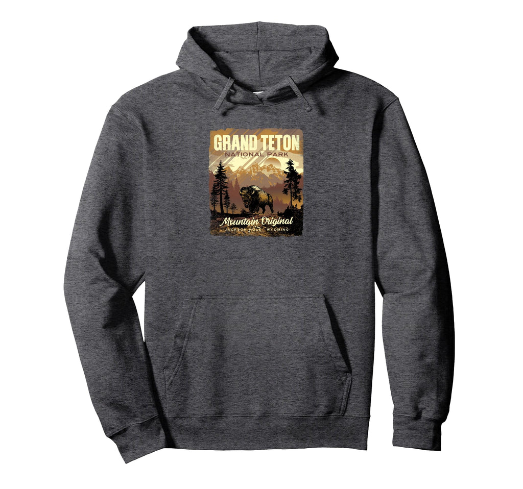 Grand Teton National Park Bison Hoodie - Streetwear Style Unisex - T-Shirt, Sweatshirt, Hoodie
