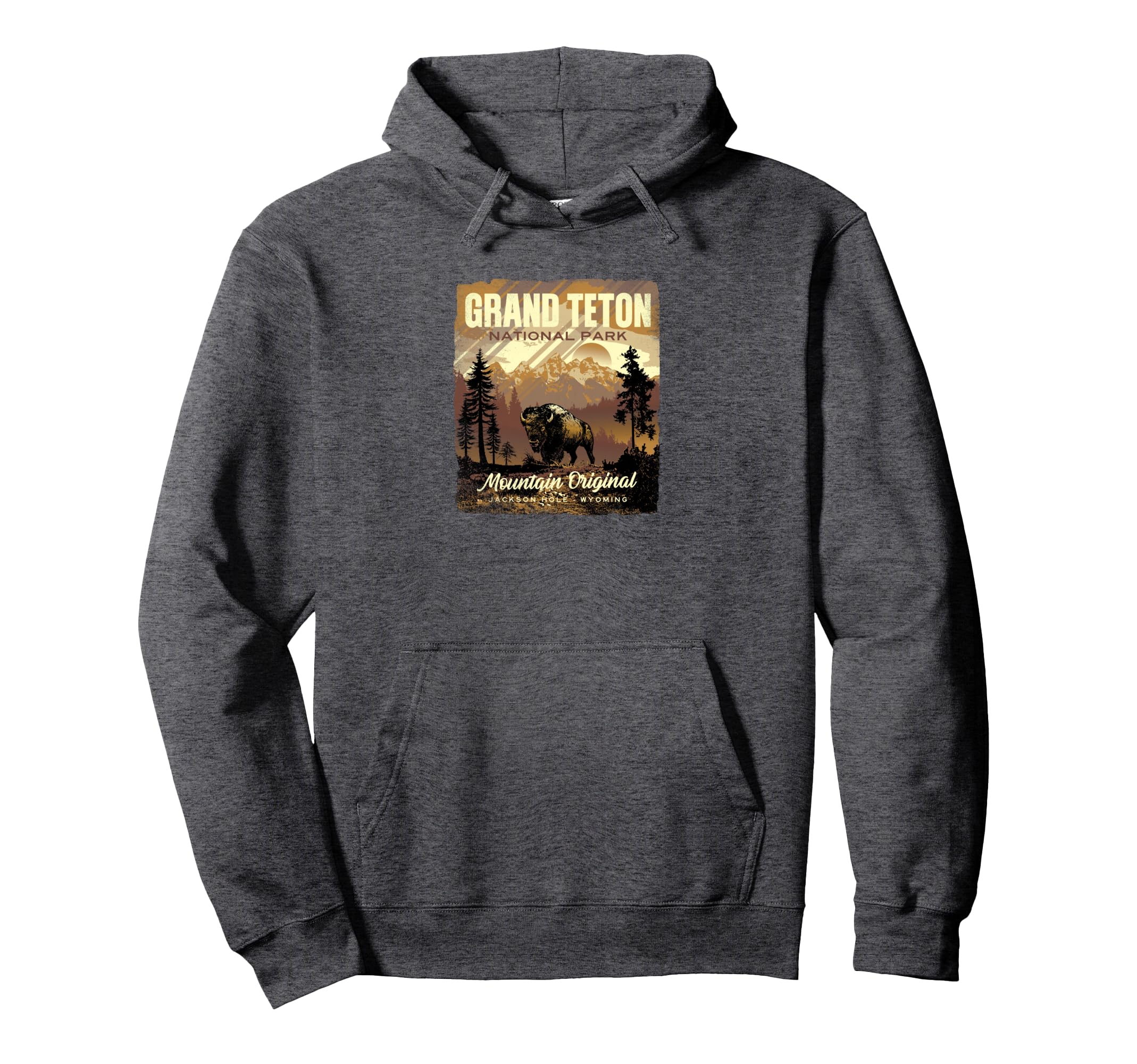 Grand Teton National Park Bison Hoodie - Streetwear Style Unisex - T-Shirt, Sweatshirt, Hoodie