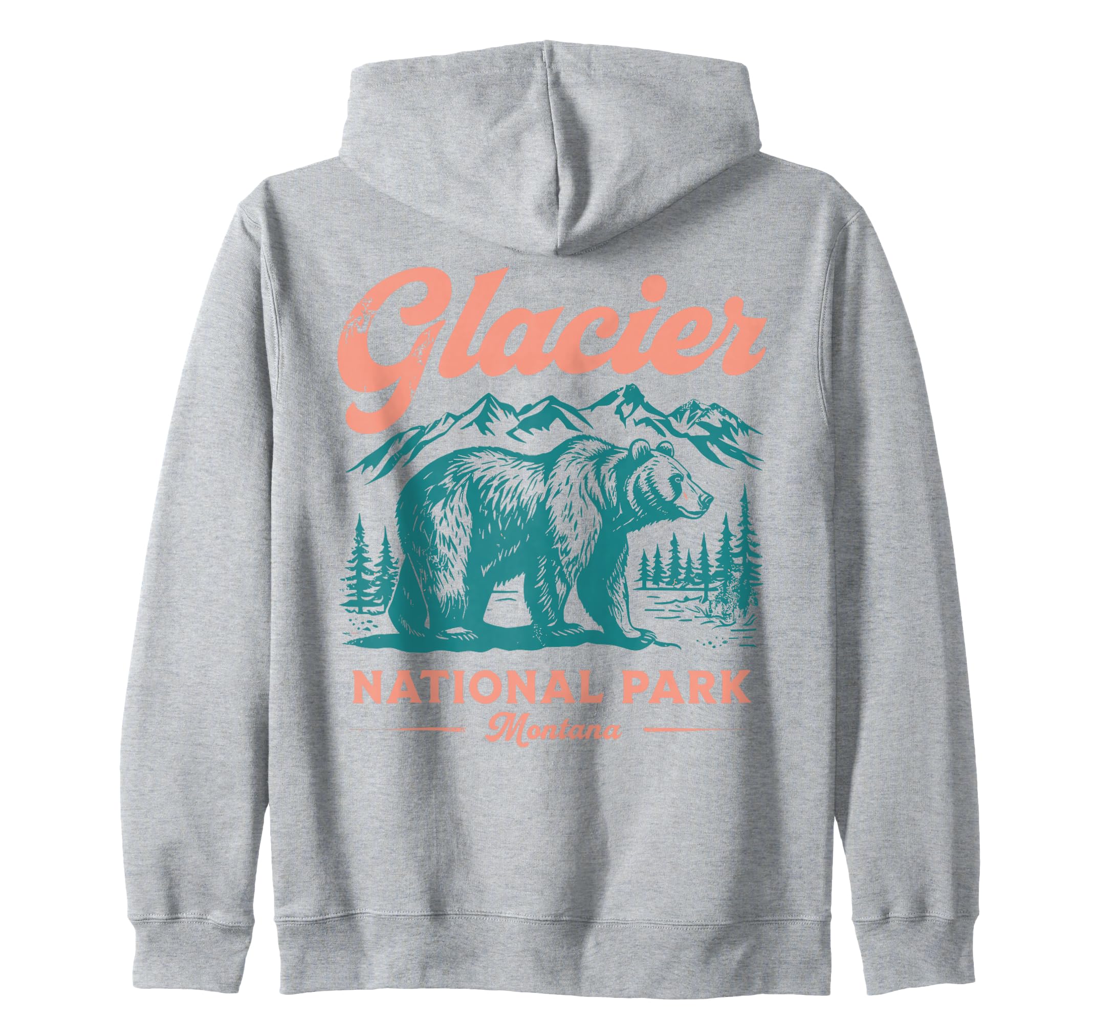 Glacier National Park Montana Usa Hoodie - Unique Graphic for Adults - T-Shirt, Sweatshirt, Hoodie