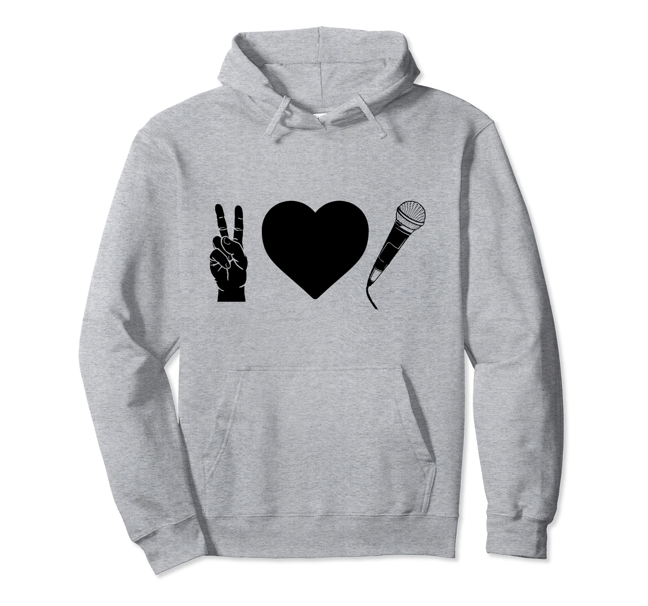 Peace Love Hip Hop Old School Rap Hoodie - Trendy Graphic Unisex - T-Shirt, Sweatshirt, Hoodie