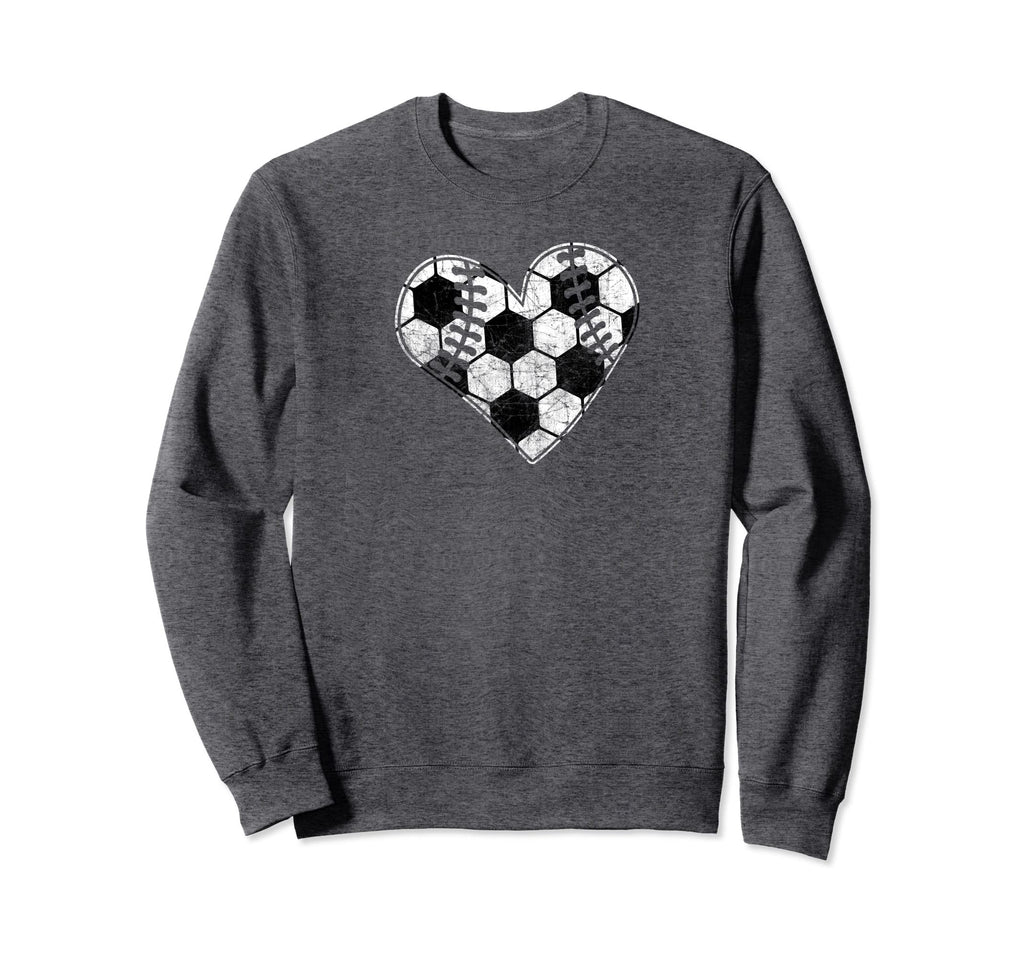 Love Soccer Pattern Baseball Sweatshirt - Fun Novelty Design Men Women - T-Shirt, Sweatshirt, Hoodie