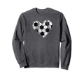 Love Soccer Pattern Baseball Sweatshirt - Fun Novelty Design Men Women - T-Shirt, Sweatshirt, Hoodie