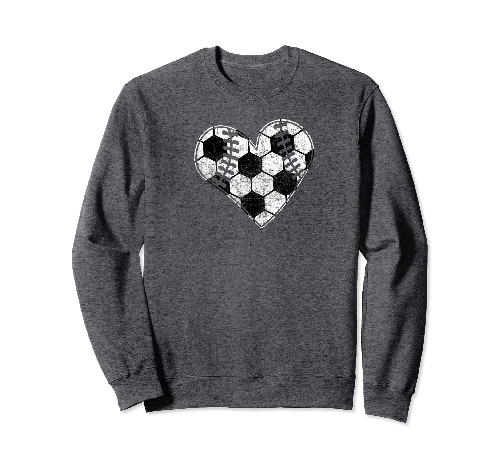 Love Soccer Pattern Baseball Sweatshirt - Fun Novelty Design Men Women - T-Shirt, Sweatshirt, Hoodie