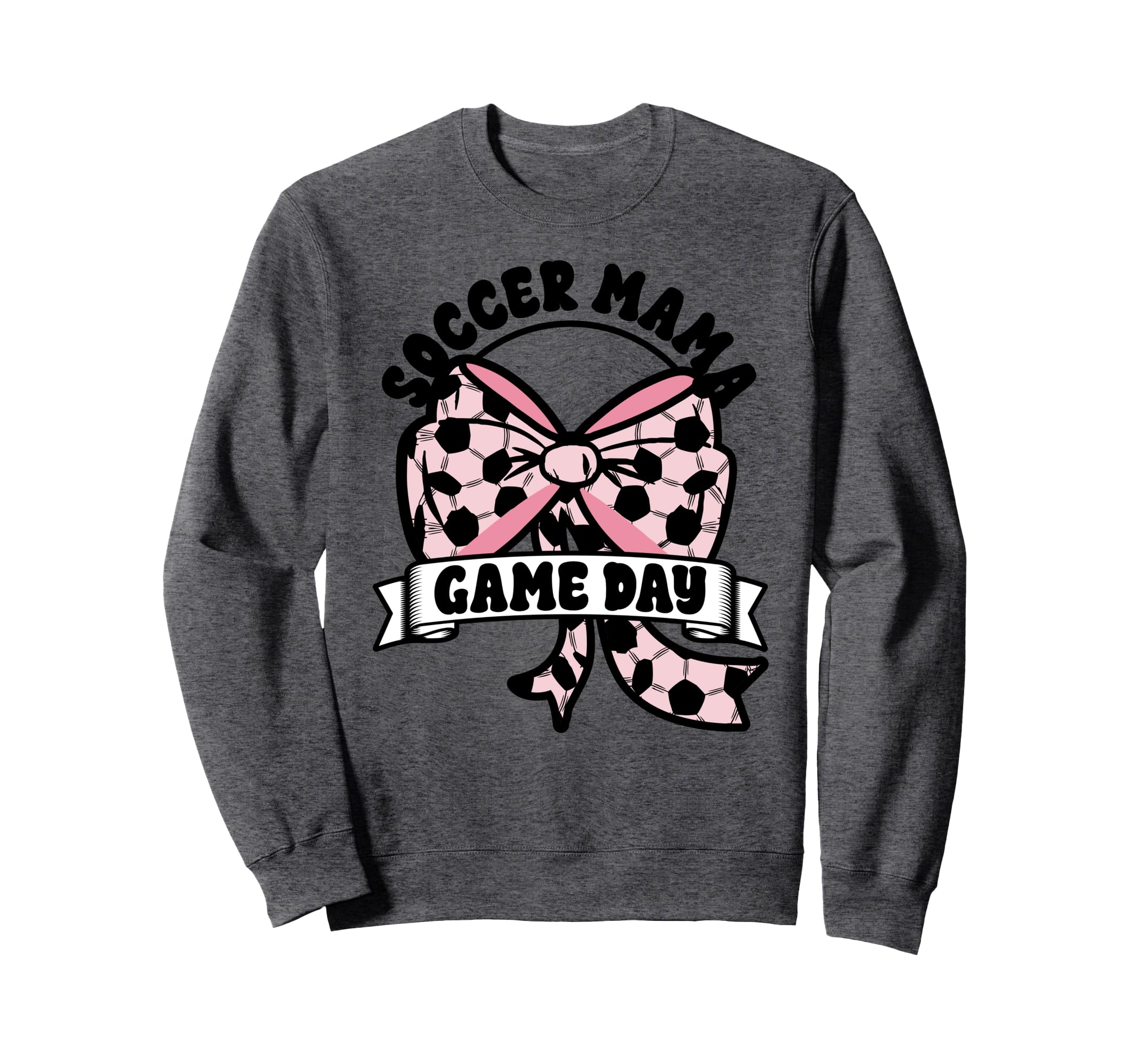 Soccer Mama Coquette Bow Game Day Sweatshirt - Custom Art Print for Adults - T-Shirt, Sweatshirt, Hoodie
