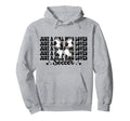 Just Who Loves Soccer Coquette Bow Hoodie - Graphic Print for Adults - T-Shirt, Sweatshirt, Hoodie