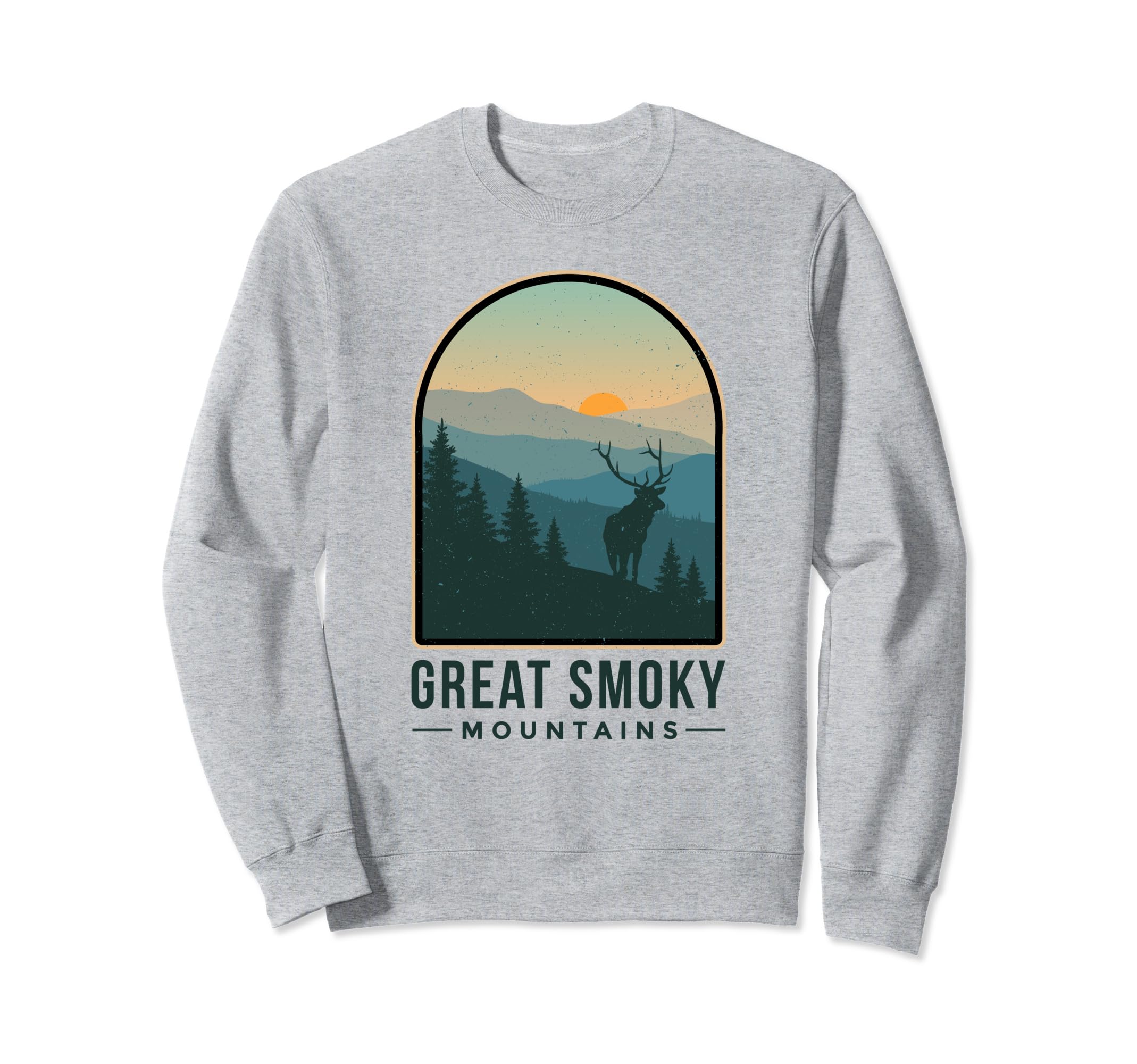 Great Smoky Mountains Deer Sweatshirt - Casual Everyday Wear for Adults - T-Shirt, Sweatshirt, Hoodie