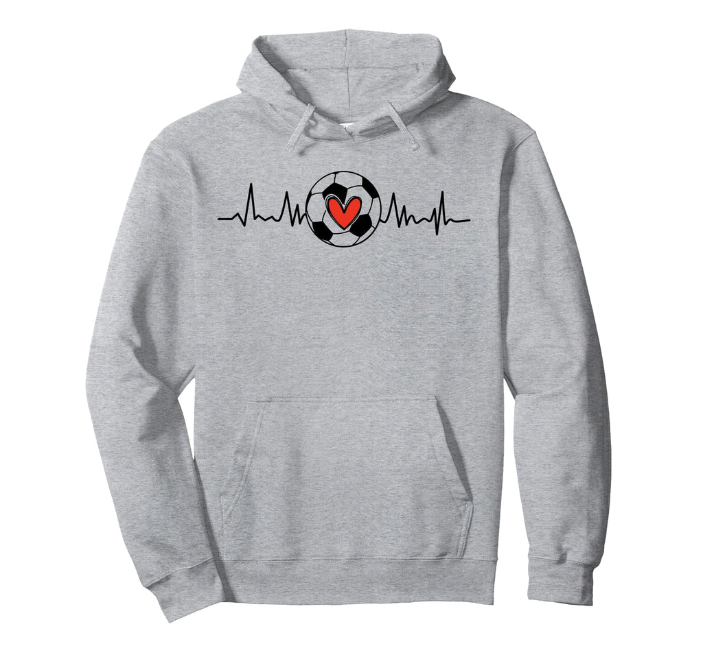 Soccer Heartbeat Soccer Ball Soccer Hoodie - Novelty Apparel for Adults - T-Shirt, Sweatshirt, Hoodie