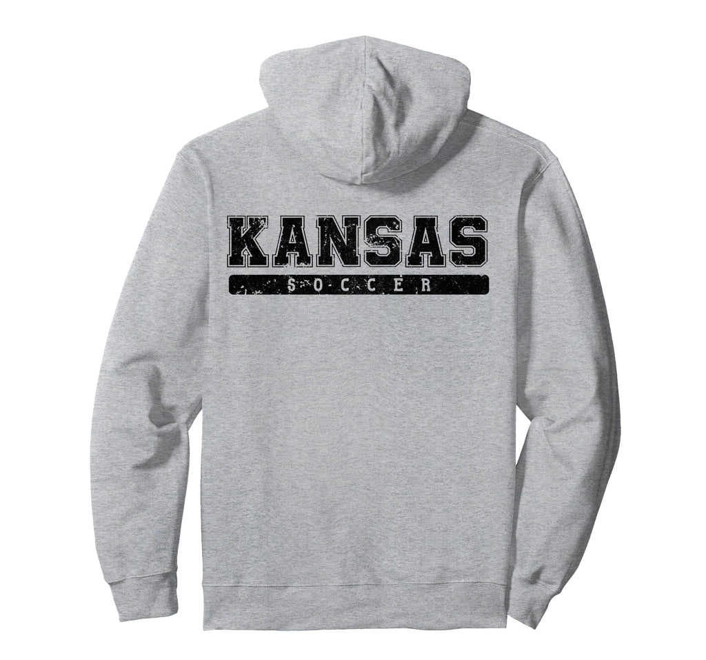 Kansas Soccer Black Text Hoodie - Streetwear Style for Adults - T-Shirt, Sweatshirt, Hoodie