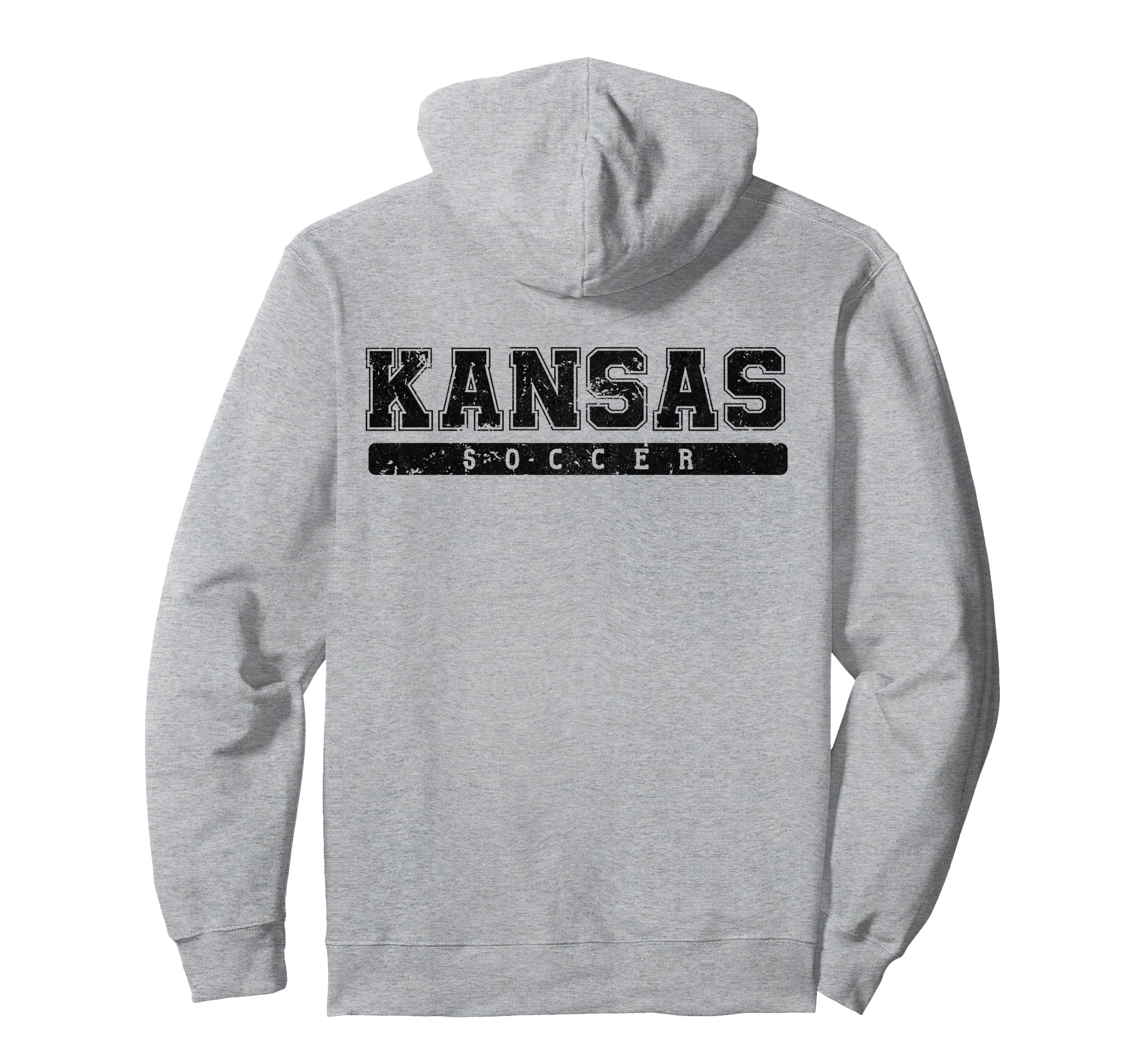 Kansas Soccer Black Text Hoodie - Streetwear Style for Adults - T-Shirt, Sweatshirt, Hoodie