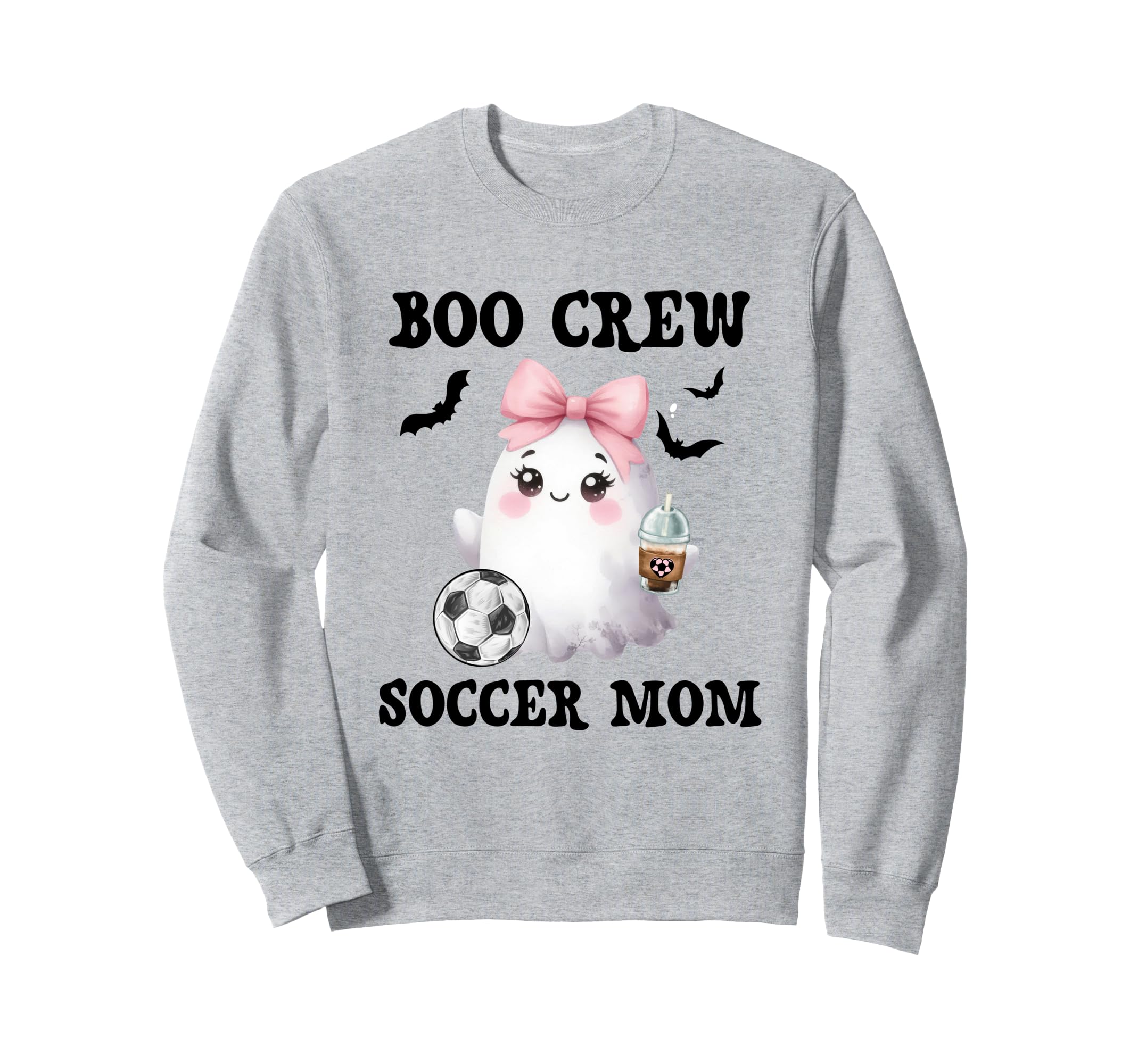 Halloween Soccer Mom Ghost Coffee Sweatshirt - Casual Everyday Wear Unisex - T-Shirt, Sweatshirt, Hoodie