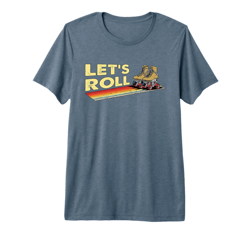 70S 80S Roller Skating Lets Roll Skate T-Shirt - Graphic Print for Adults - T-Shirt, Sweatshirt, Hoodie