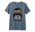 Mom Life Messy Bun Hair Funny Soccer T-Shirt - Fun Novelty Design Unisex - T-Shirt, Sweatshirt, Hoodie
