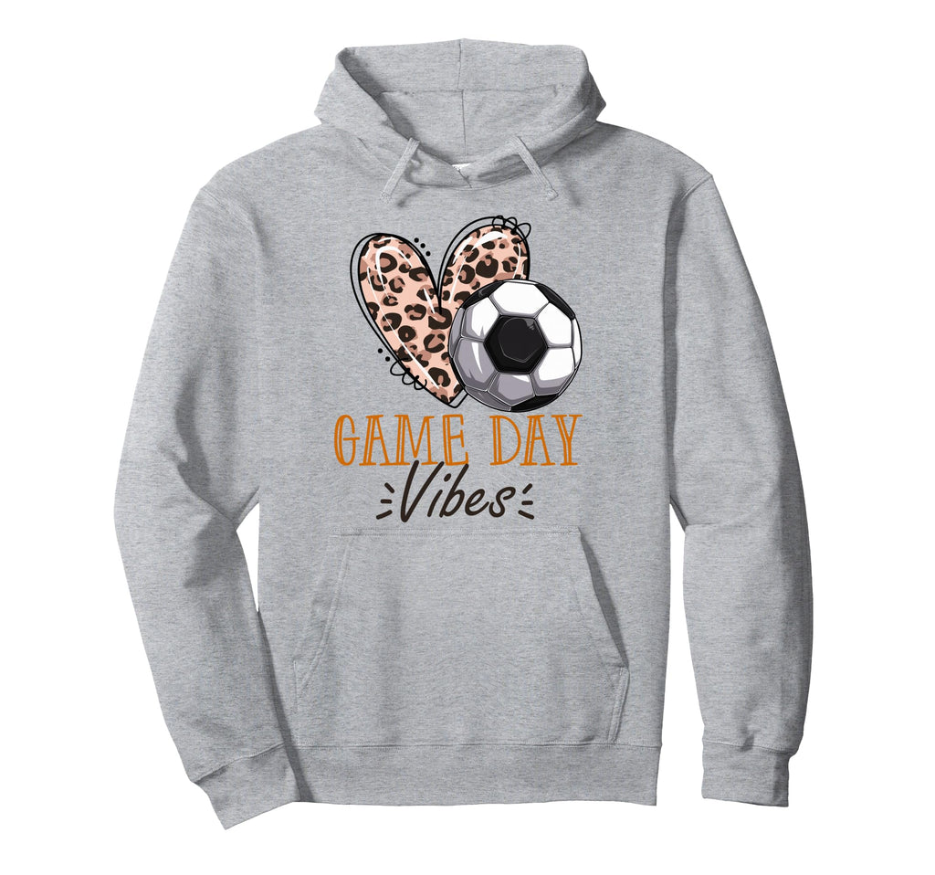 Funny Soccer Heart Game Day Vibes Hoodie - Casual Everyday Wear Men Women - T-Shirt, Sweatshirt, Hoodie