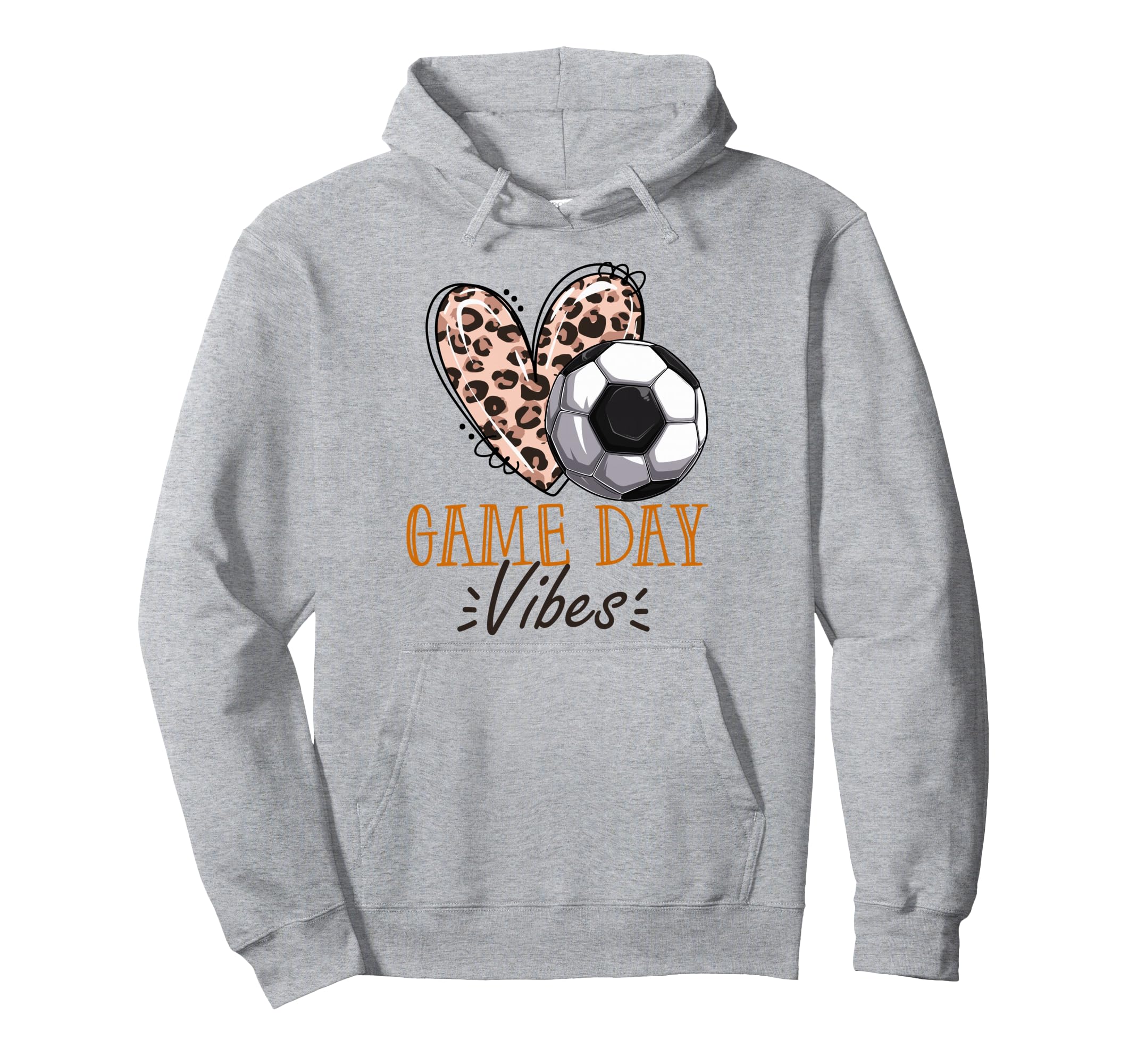 Funny Soccer Heart Game Day Vibes Hoodie - Casual Everyday Wear Men Women - T-Shirt, Sweatshirt, Hoodie