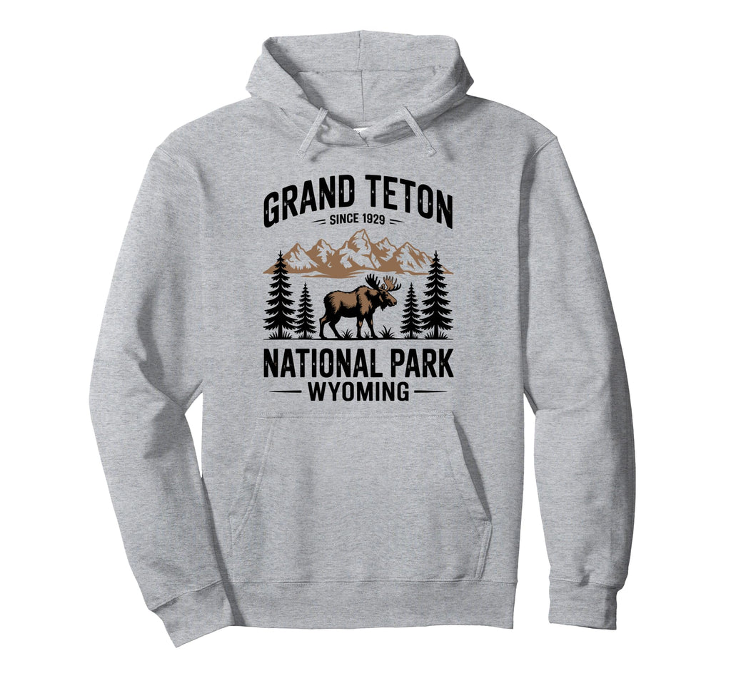 Grand Teton National Park Hoodie - Fun Novelty Design for Adults - T-Shirt, Sweatshirt, Hoodie
