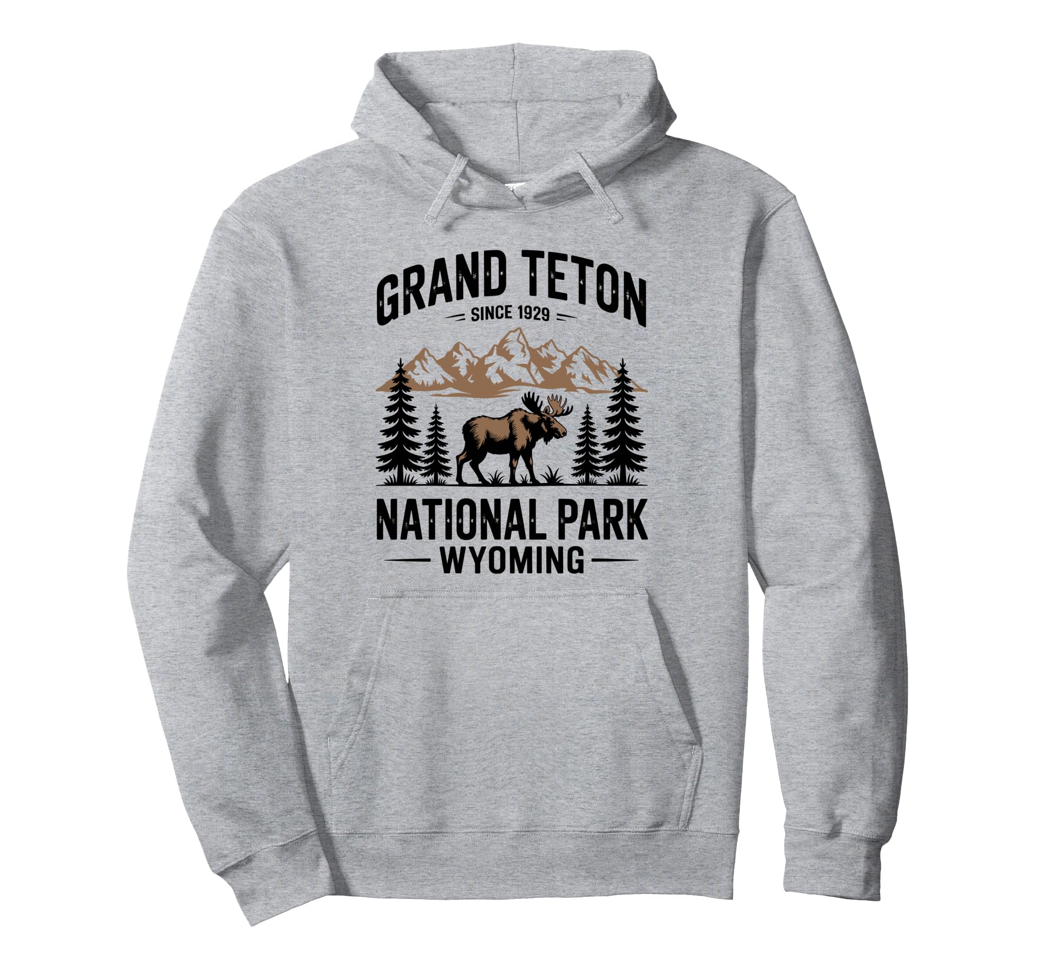 Grand Teton National Park Hoodie - Fun Novelty Design for Adults - T-Shirt, Sweatshirt, Hoodie