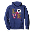 Love Leopard Soccer Ball Womens Soccer Hoodie - Streetwear Style Unisex - T-Shirt, Sweatshirt, Hoodie