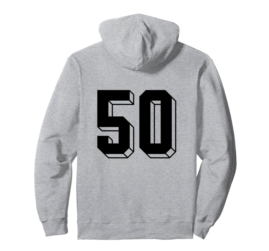 Number 50 Backside 80S 90S Team Jersey Hoodie - Streetwear Style Unisex - T-Shirt, Sweatshirt, Hoodie