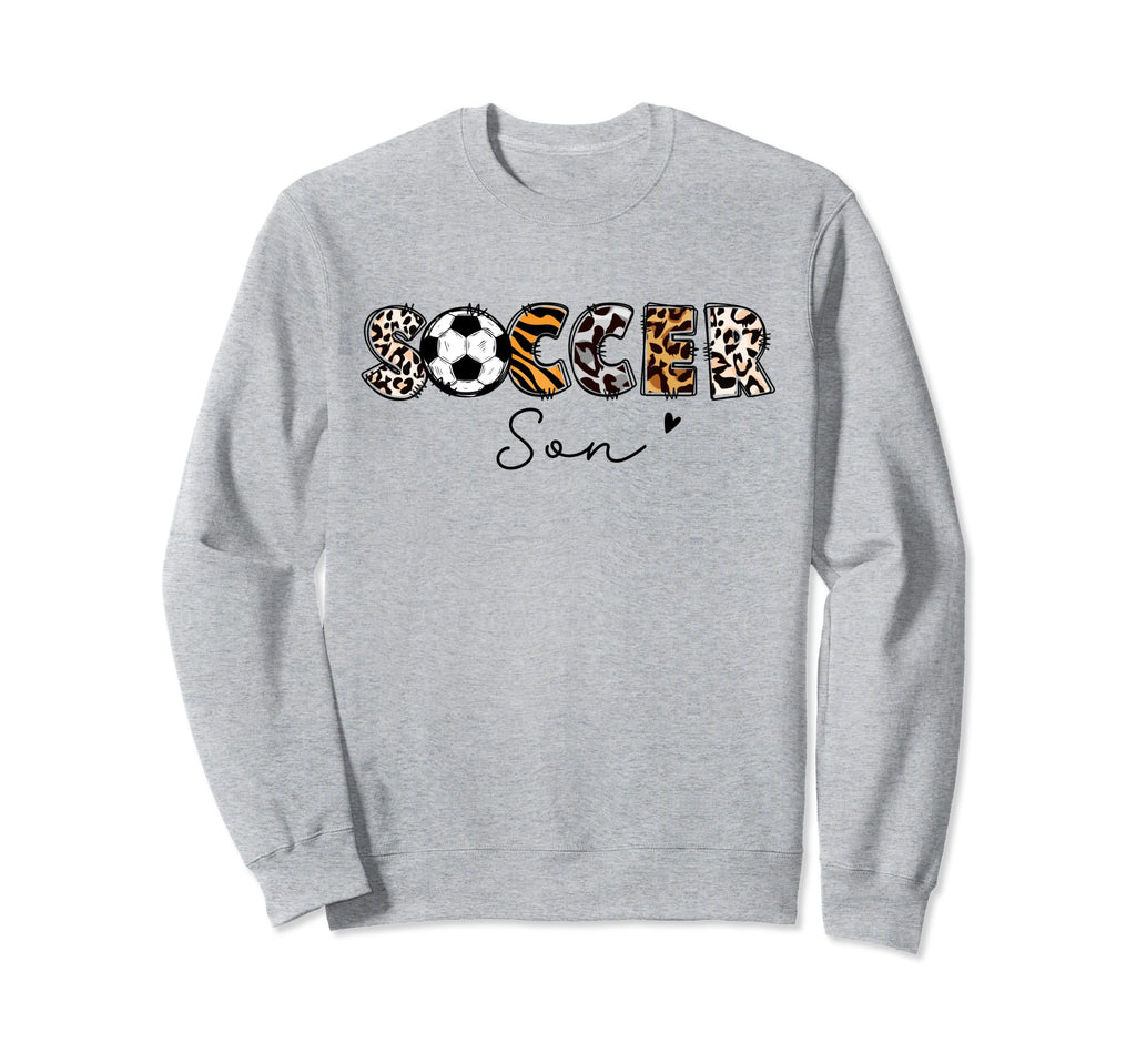 Soccer Son Leopard Son Soccer Player Sweatshirt - Minimalist Print Unisex - T-Shirt, Sweatshirt, Hoodie