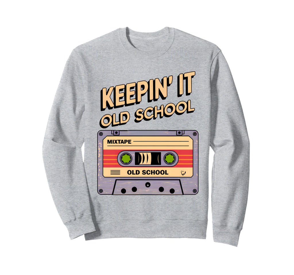Old School Hip Hop 80S 90S Cassette Tape Sweatshirt - Graphic Print Unisex - T-Shirt, Sweatshirt, Hoodie