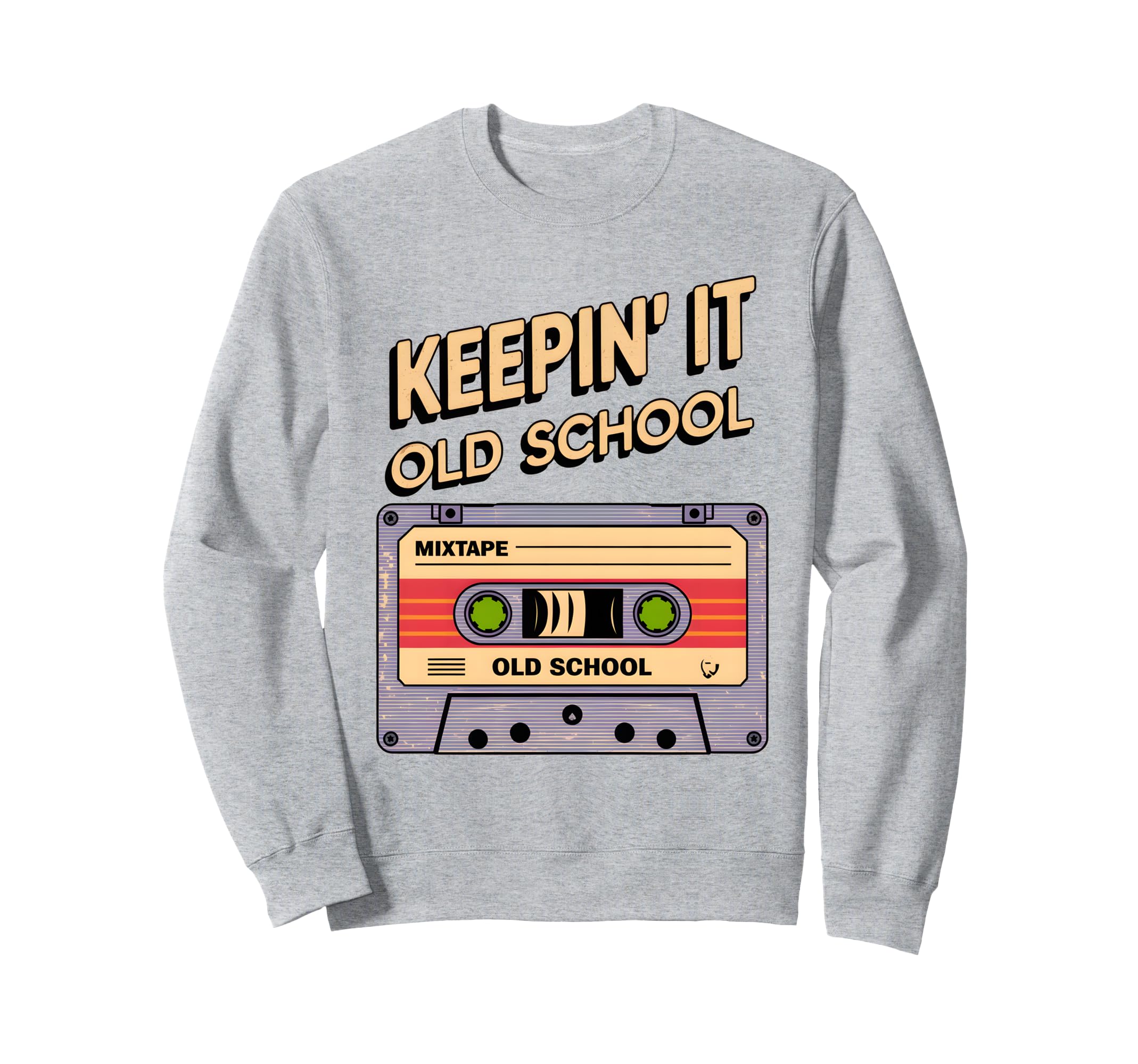 Old School Hip Hop 80S 90S Cassette Tape Sweatshirt - Graphic Print Unisex - T-Shirt, Sweatshirt, Hoodie