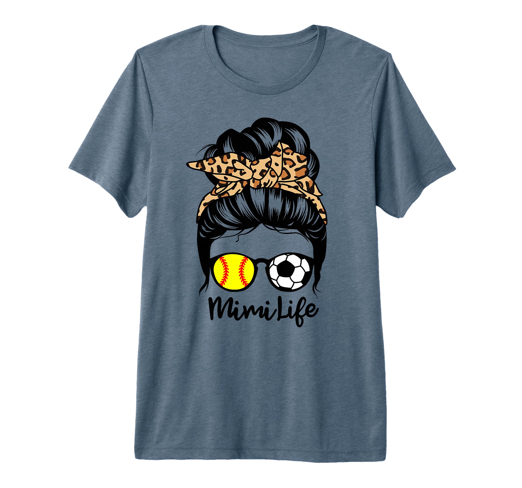 Mimi Life Messy Bun Hair Funny Soccer T-Shirt - Aesthetic Graphic Unisex - T-Shirt, Sweatshirt, Hoodie