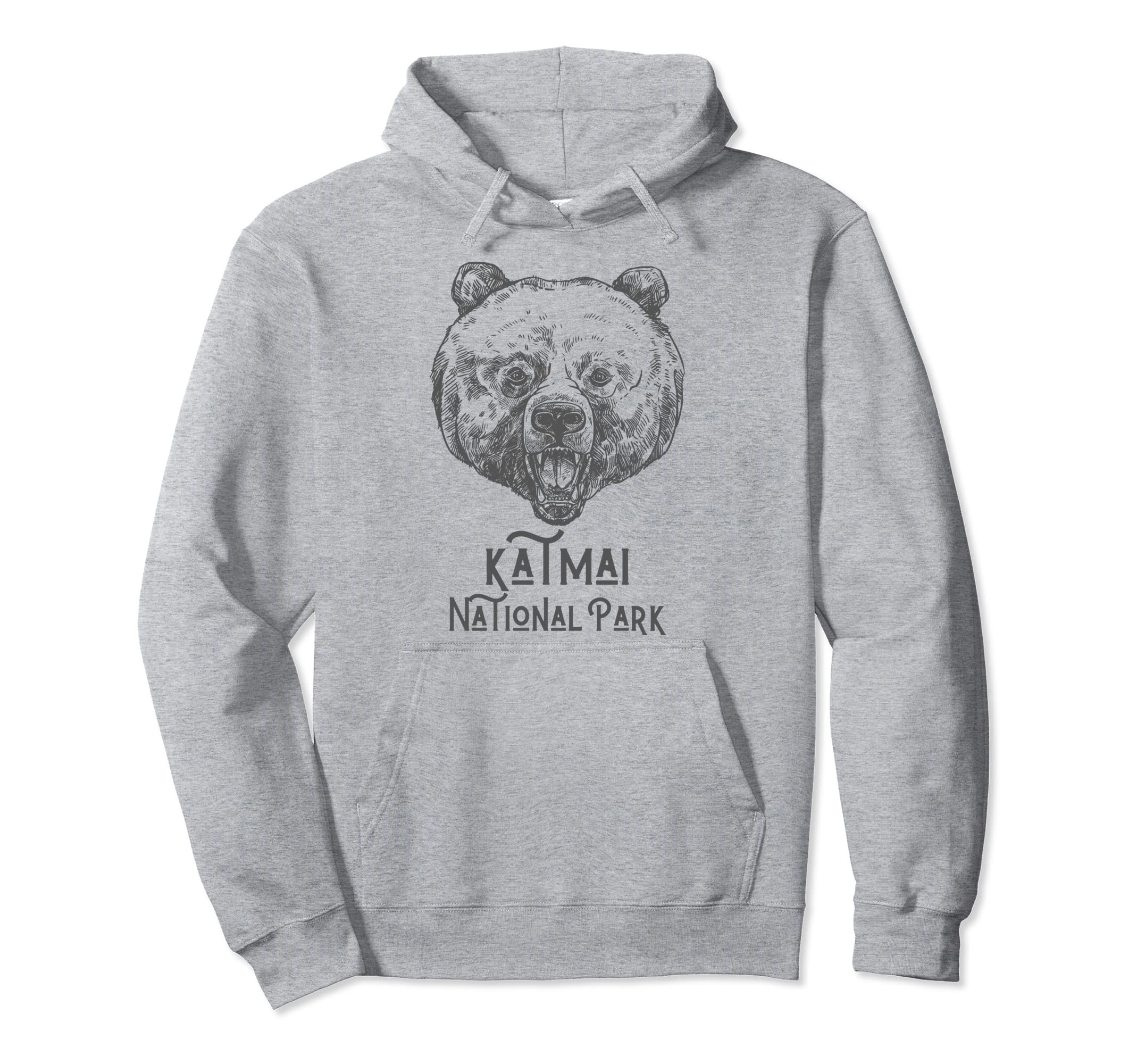 Katmai National Park Grizzly Bear Alaska Hoodie - Custom Art Print Unisex - T-Shirt, Sweatshirt, Hoodie