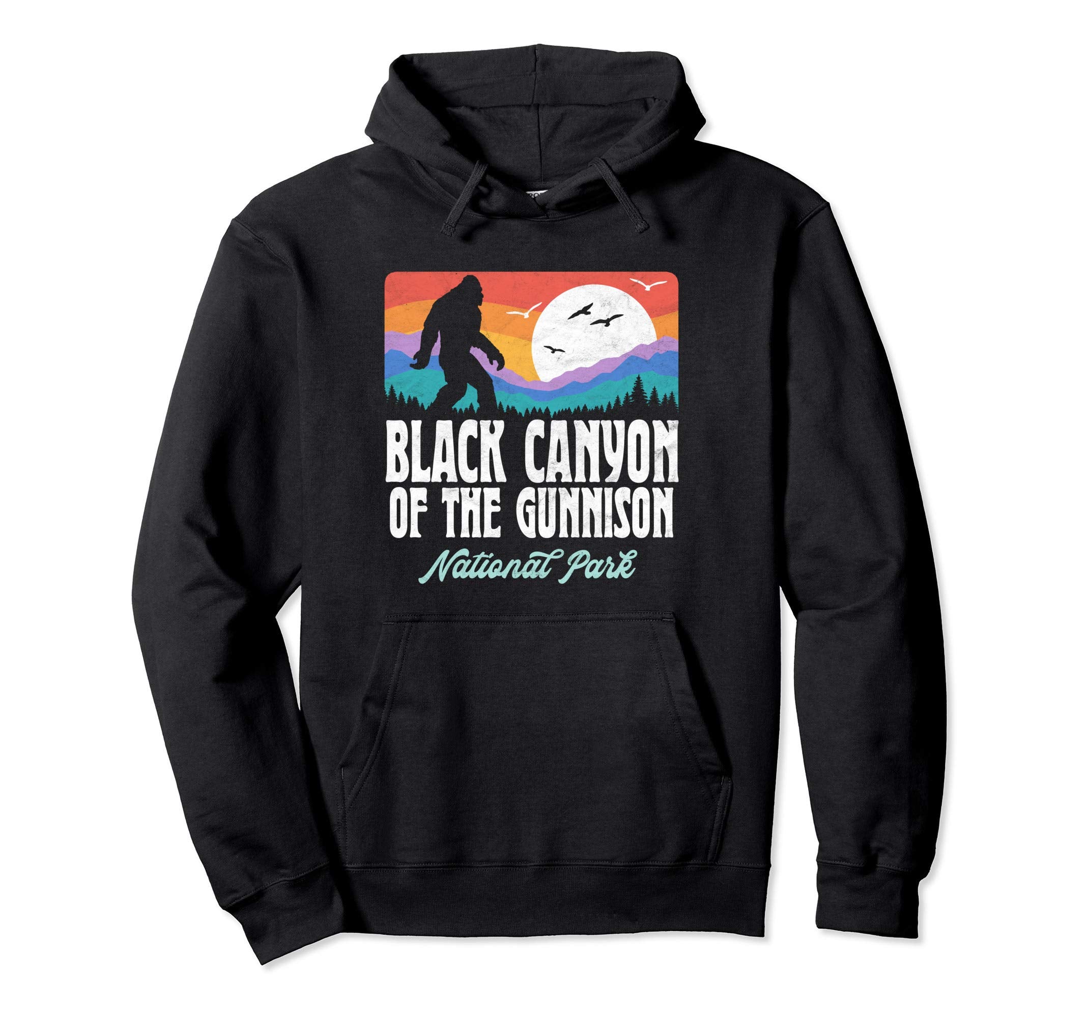 Bigfoot Black Canyon Gunnison National Hoodie - Trendy Graphic Men Women - T-Shirt, Sweatshirt, Hoodie