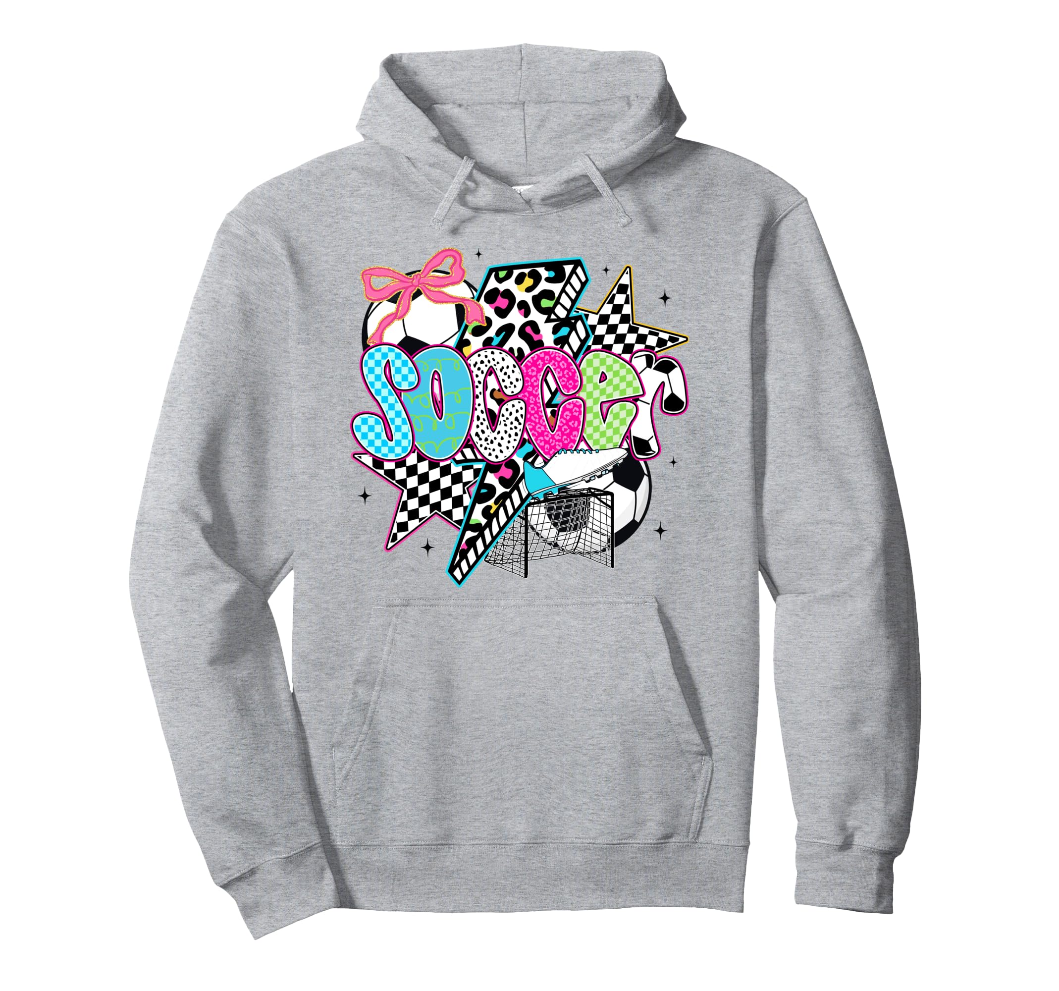Soccer Coquette Bow Game Day Sports Hoodie - Trendy Graphic for Adults - T-Shirt, Sweatshirt, Hoodie