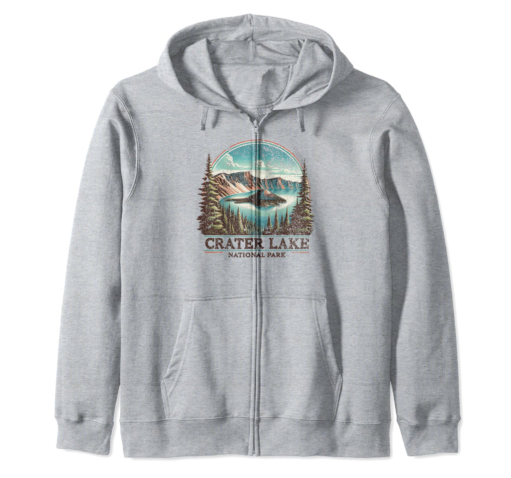 Crater Lake National Park Oregon Sweatshirt - Minimalist Print Men Women - T-Shirt, Sweatshirt, Hoodie