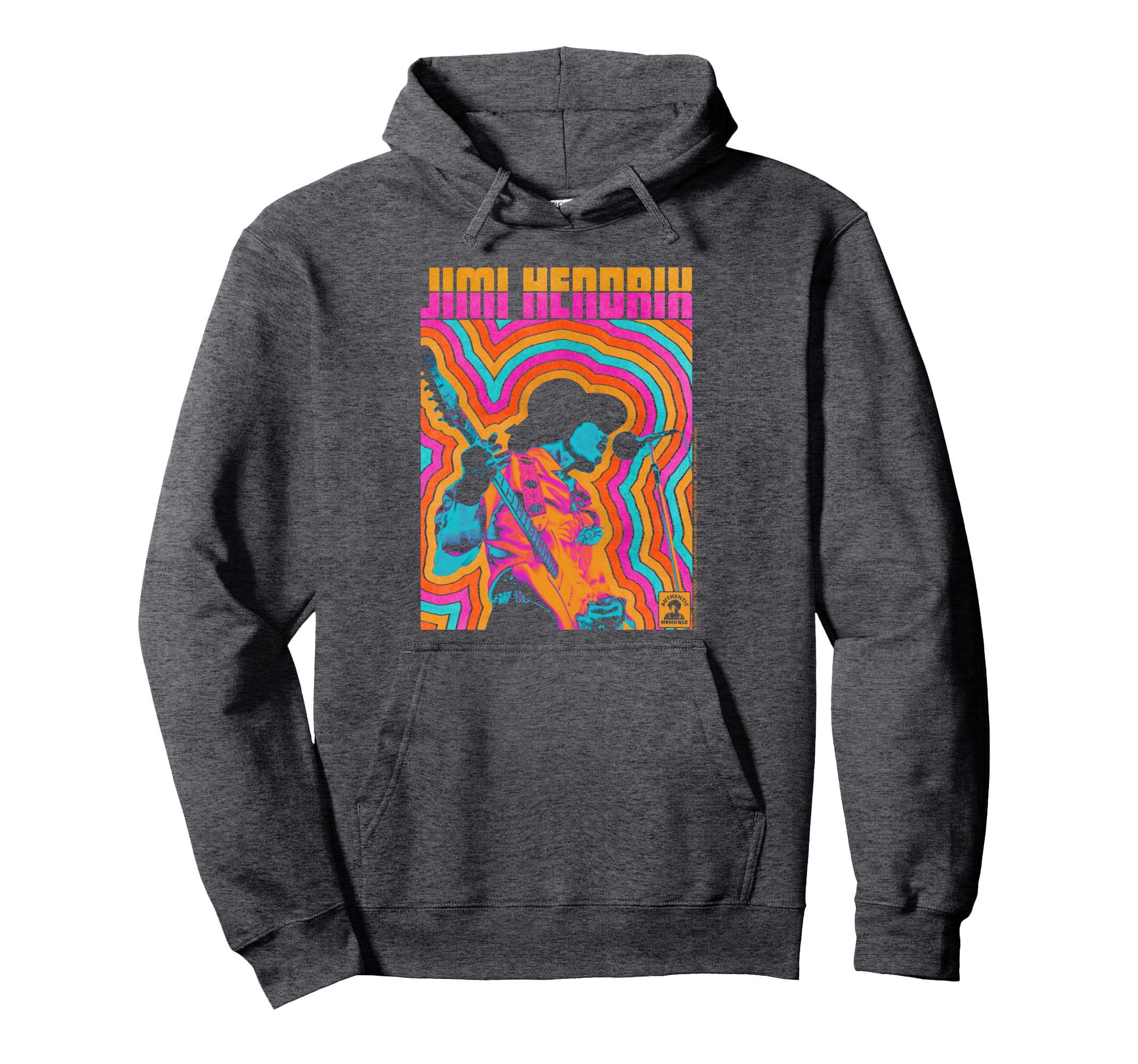 Jimi Hendrix Colorful Vibe Lines Hoodie - Unique Graphic for Adults - T-Shirt, Sweatshirt, Hoodie