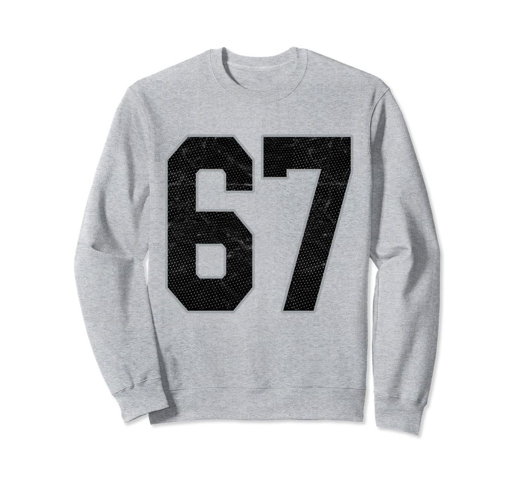 Number 67 Numbered Uniform Sports Sweatshirt - Aesthetic Graphic Men Women - T-Shirt, Sweatshirt, Hoodie