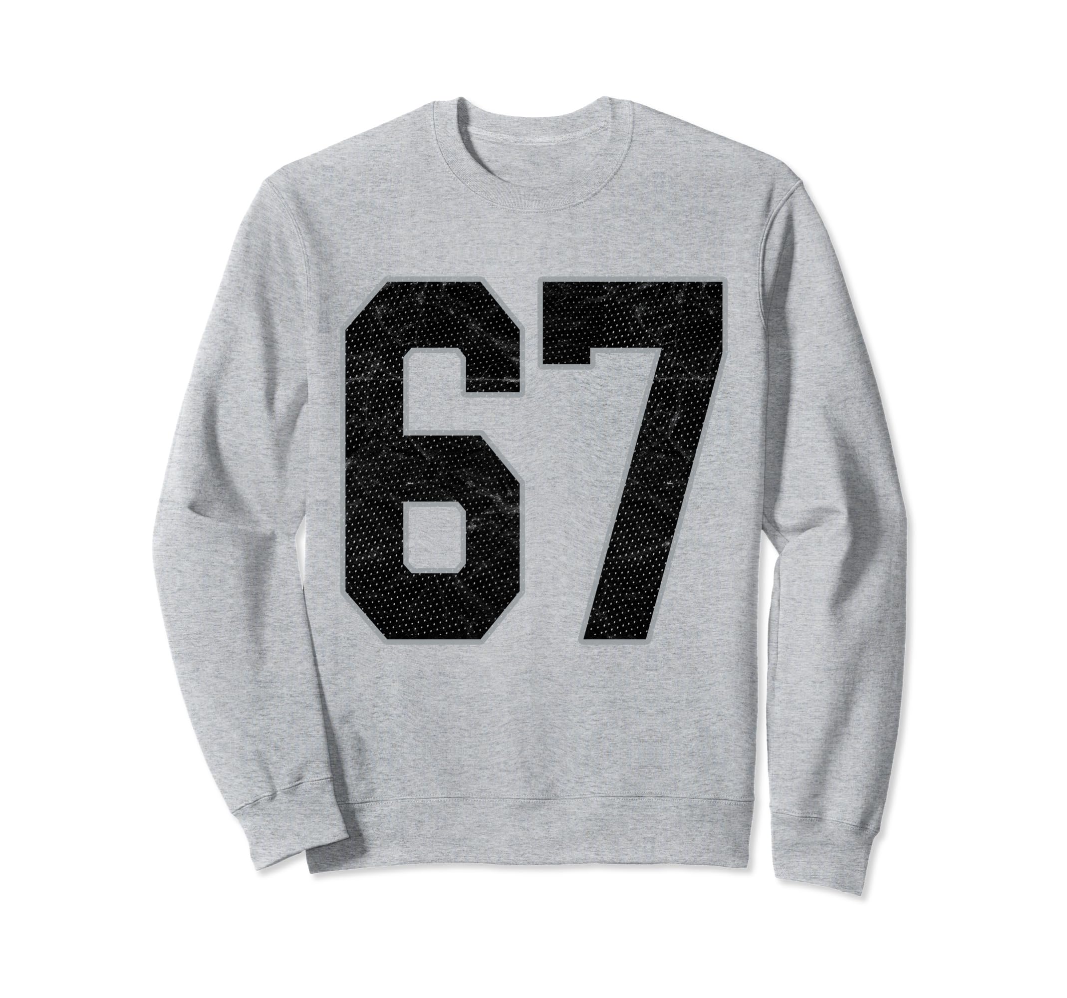 Number 67 Numbered Uniform Sports Sweatshirt - Aesthetic Graphic Men Women - T-Shirt, Sweatshirt, Hoodie