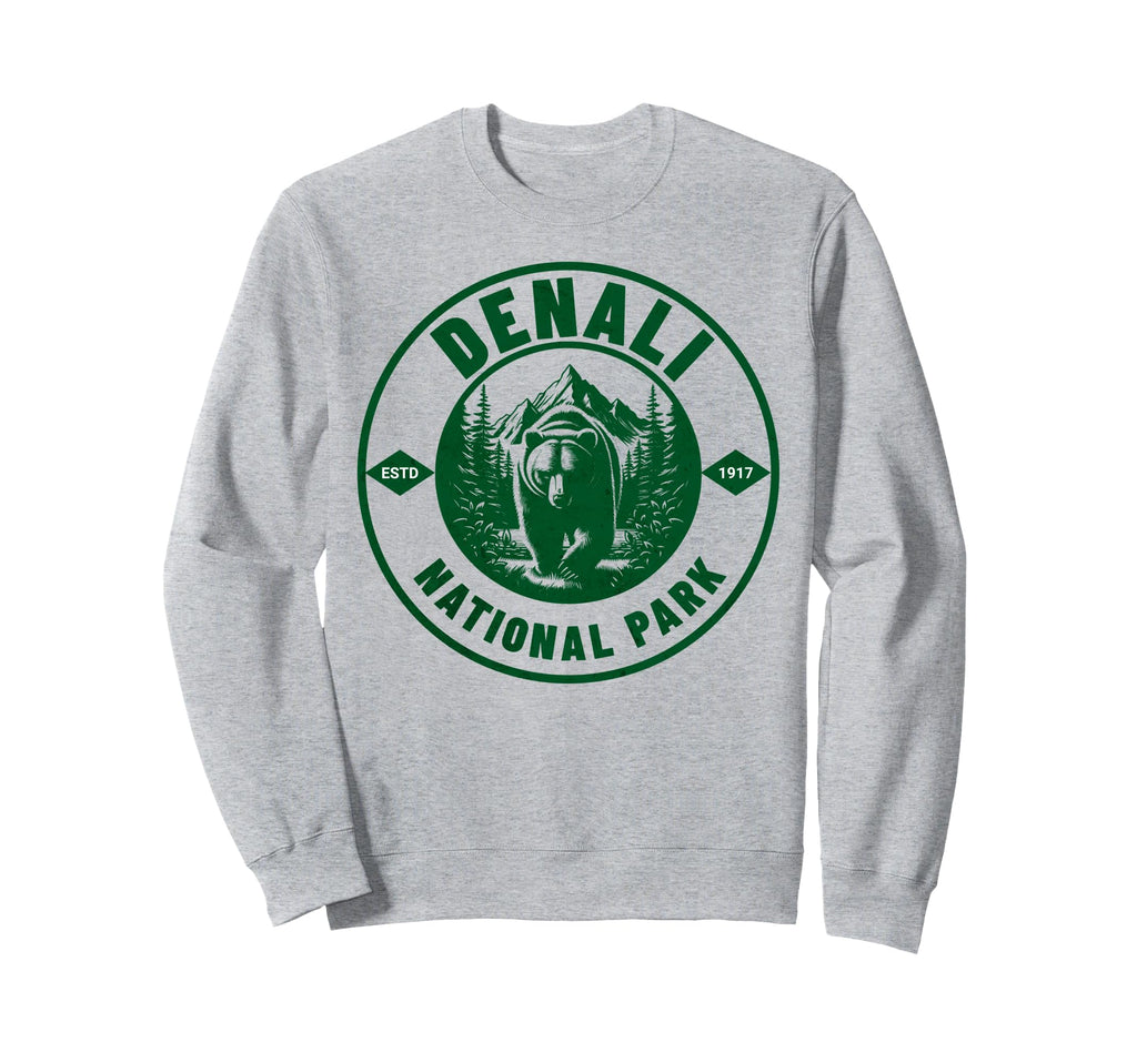 Alaska Denali National Park Hiking Sweatshirt - Graphic Print Men Women - T-Shirt, Sweatshirt, Hoodie
