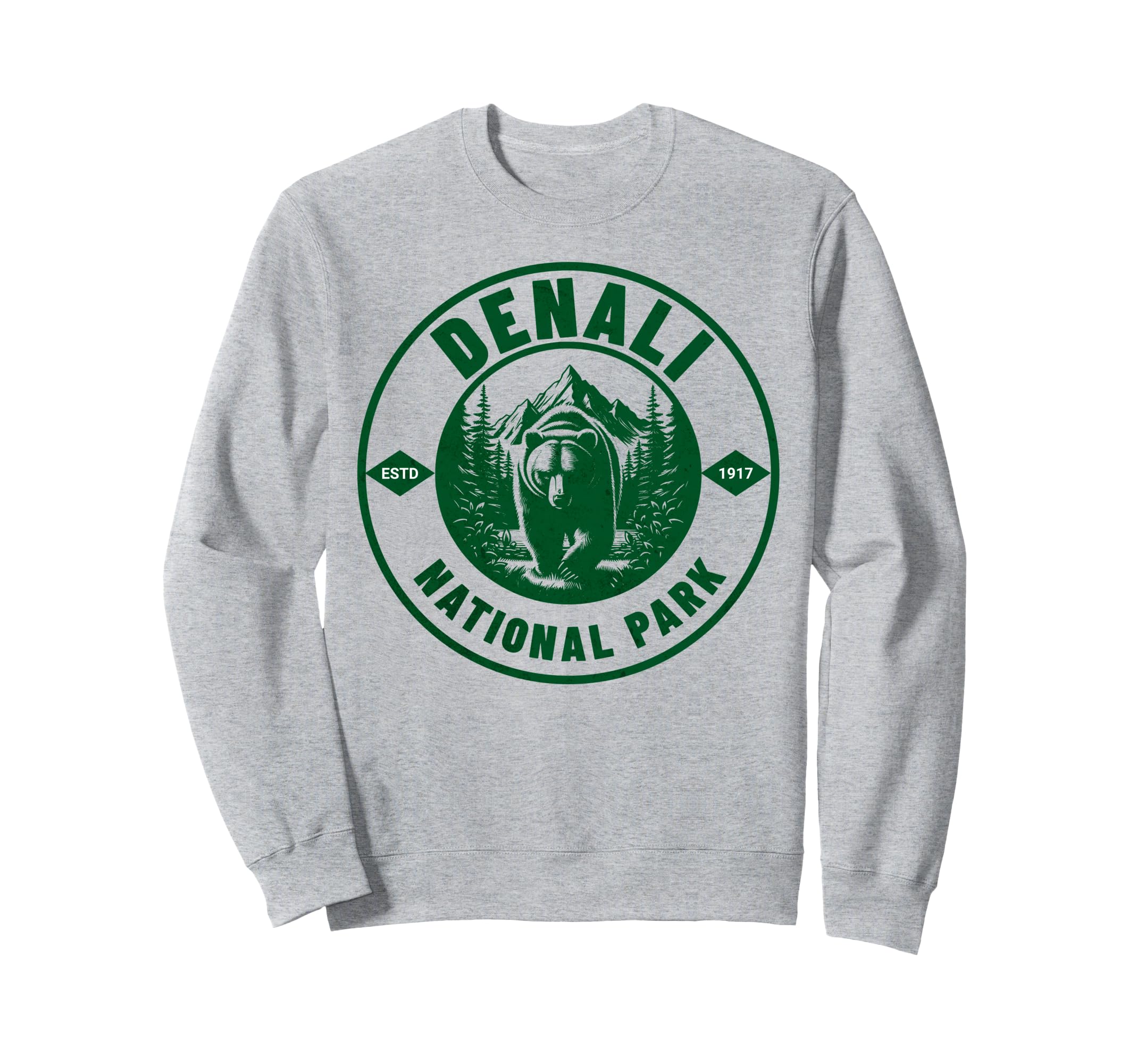 Alaska Denali National Park Hiking Sweatshirt - Graphic Print Men Women - T-Shirt, Sweatshirt, Hoodie