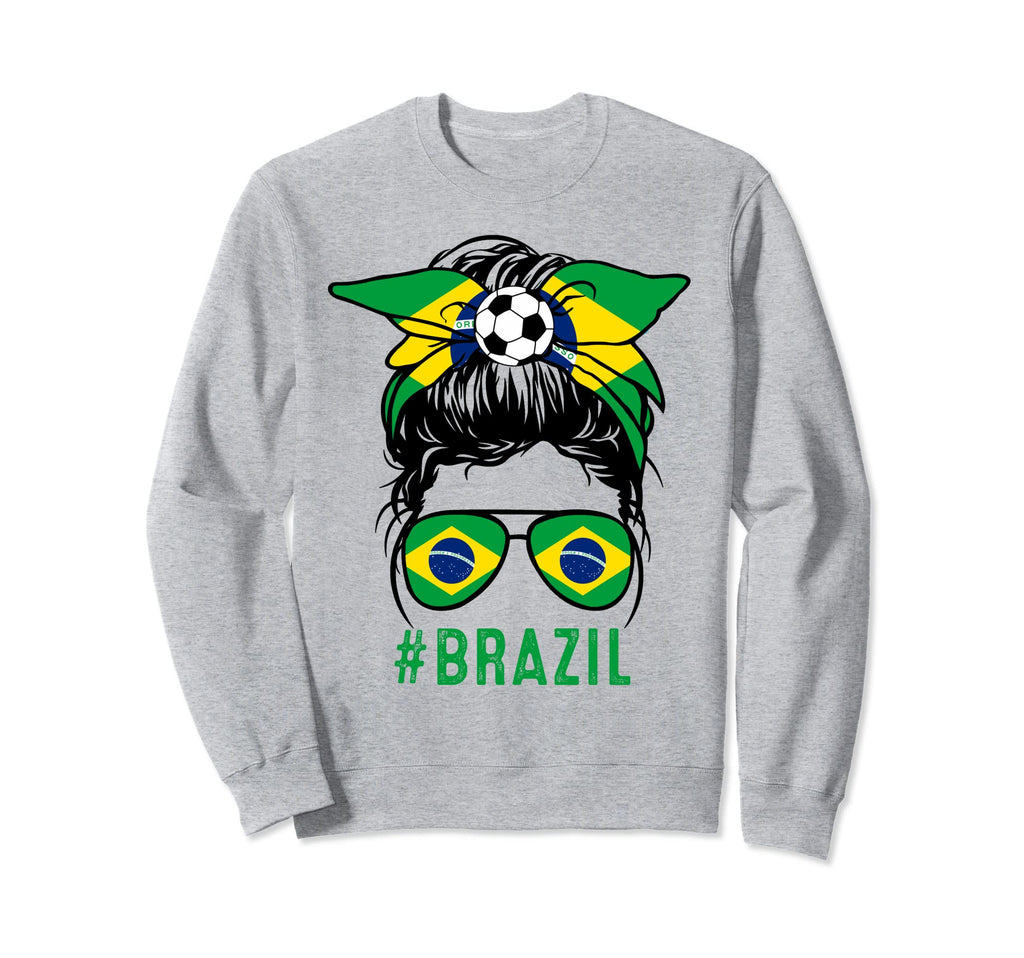 Chica Brazil Flag Brazilian Pride Sweatshirt - Graphic Print Men Women - T-Shirt, Sweatshirt, Hoodie