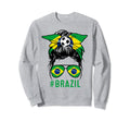 Chica Brazil Flag Brazilian Pride Sweatshirt - Graphic Print Men Women - T-Shirt, Sweatshirt, Hoodie