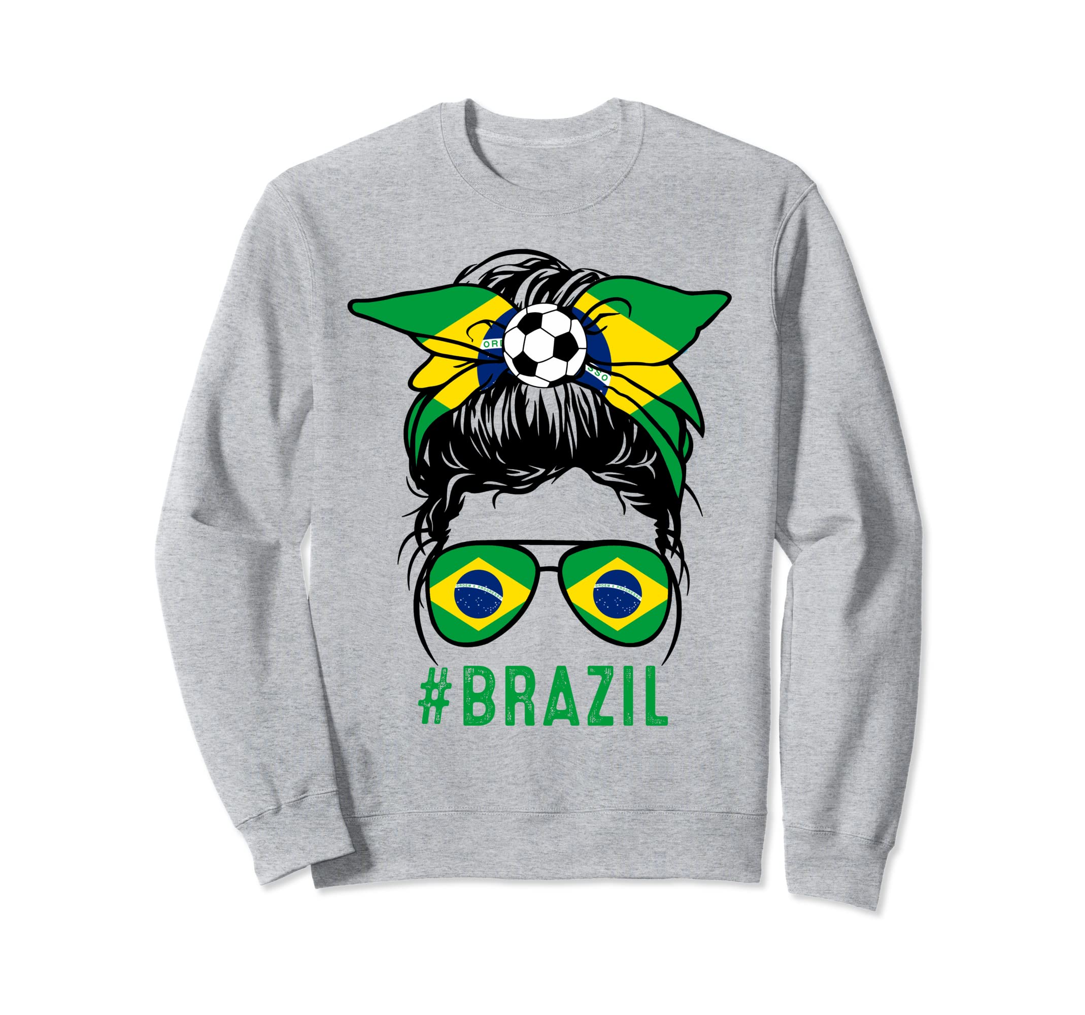 Chica Brazil Flag Brazilian Pride Sweatshirt - Graphic Print Men Women - T-Shirt, Sweatshirt, Hoodie