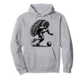 Funny Native American Player Sunset Soccer Hoodie - Trendy Graphic Unisex - T-Shirt, Sweatshirt, Hoodie