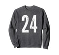 Number 24 Twenty Four Distressed Sweatshirt - Trendy Graphic Men Women - T-Shirt, Sweatshirt, Hoodie