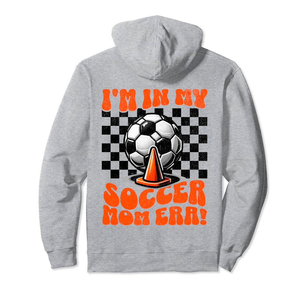 Im My Soccer Mom Era Checkerboard Hoodie - Casual Everyday Wear for Adults - T-Shirt, Sweatshirt, Hoodie