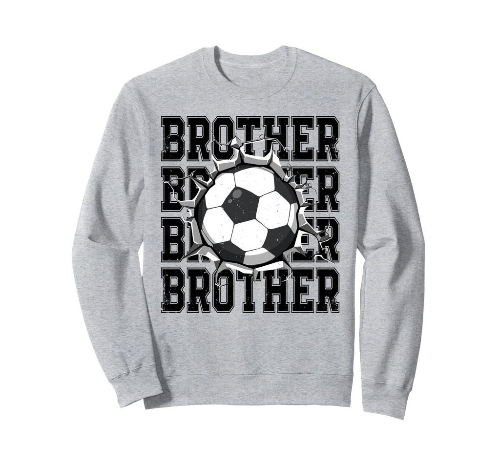 Soccer Brother Cracked Wall Family Sweatshirt - Unique Graphic for Adults - T-Shirt, Sweatshirt, Hoodie