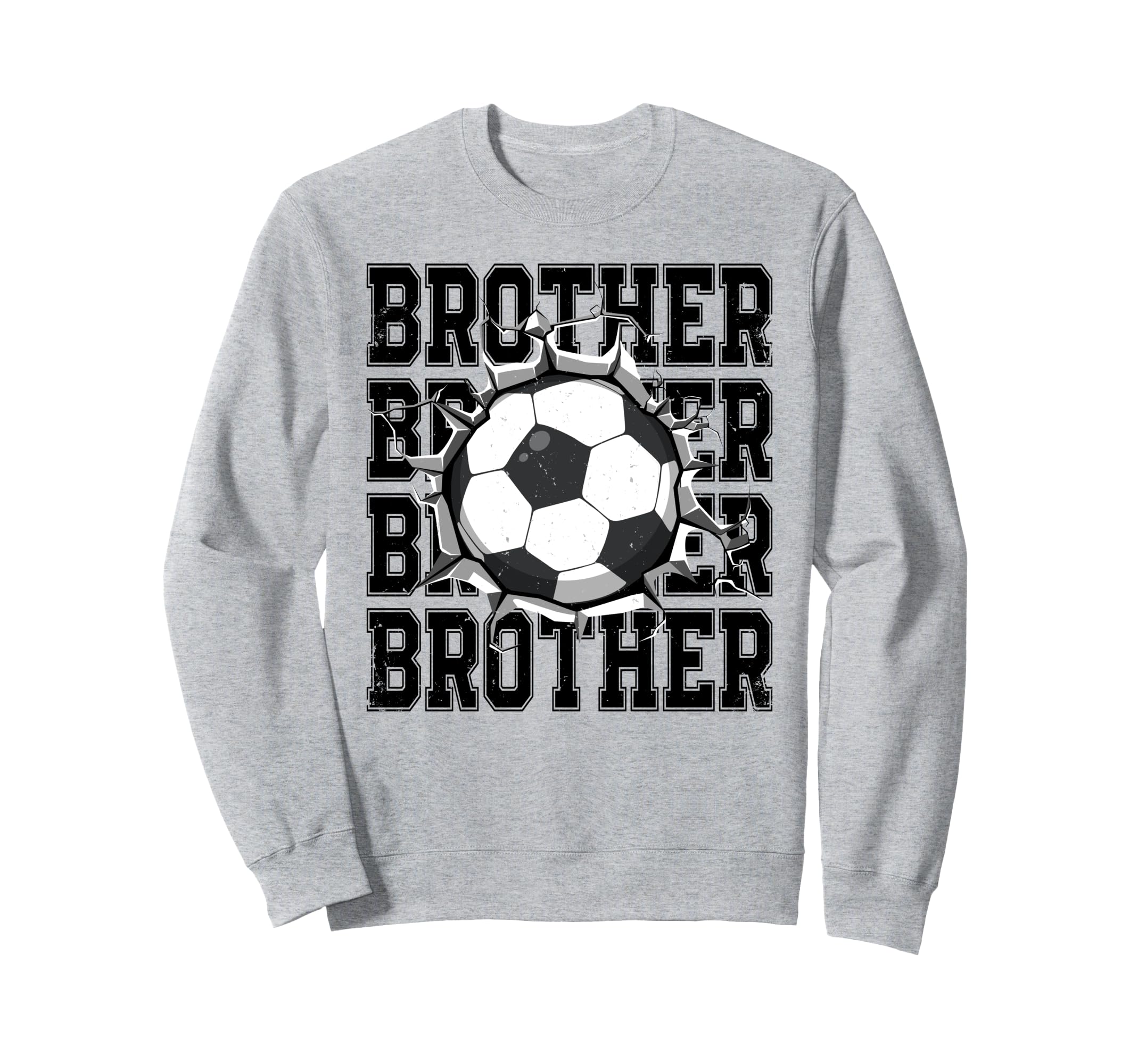 Soccer Brother Cracked Wall Family Sweatshirt - Unique Graphic for Adults - T-Shirt, Sweatshirt, Hoodie