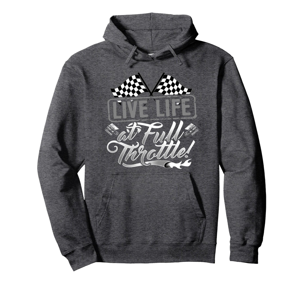 Race Car Drag Strip Checkered Flag Life Hoodie - Trendy Graphic Unisex - T-Shirt, Sweatshirt, Hoodie
