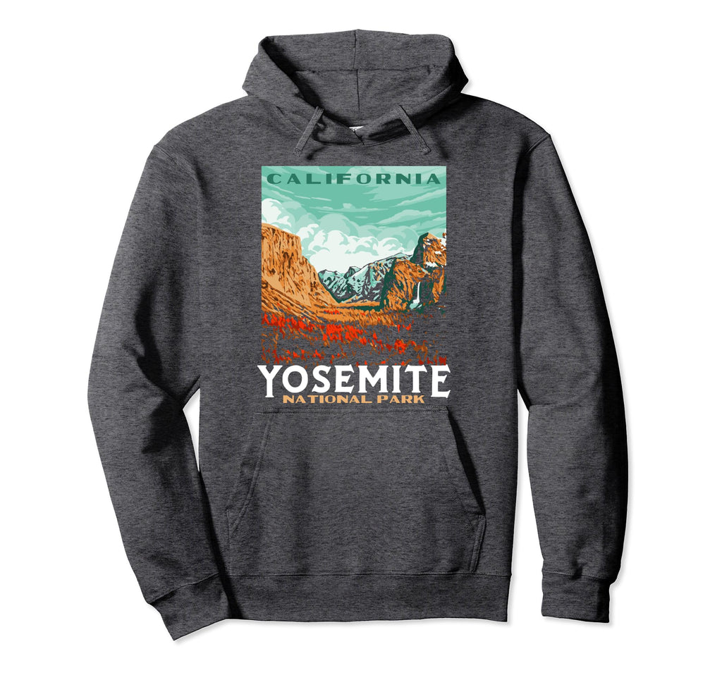 Yosemite National Park Valley Wpa Hoodie - Graphic Print Men Women - T-Shirt, Sweatshirt, Hoodie