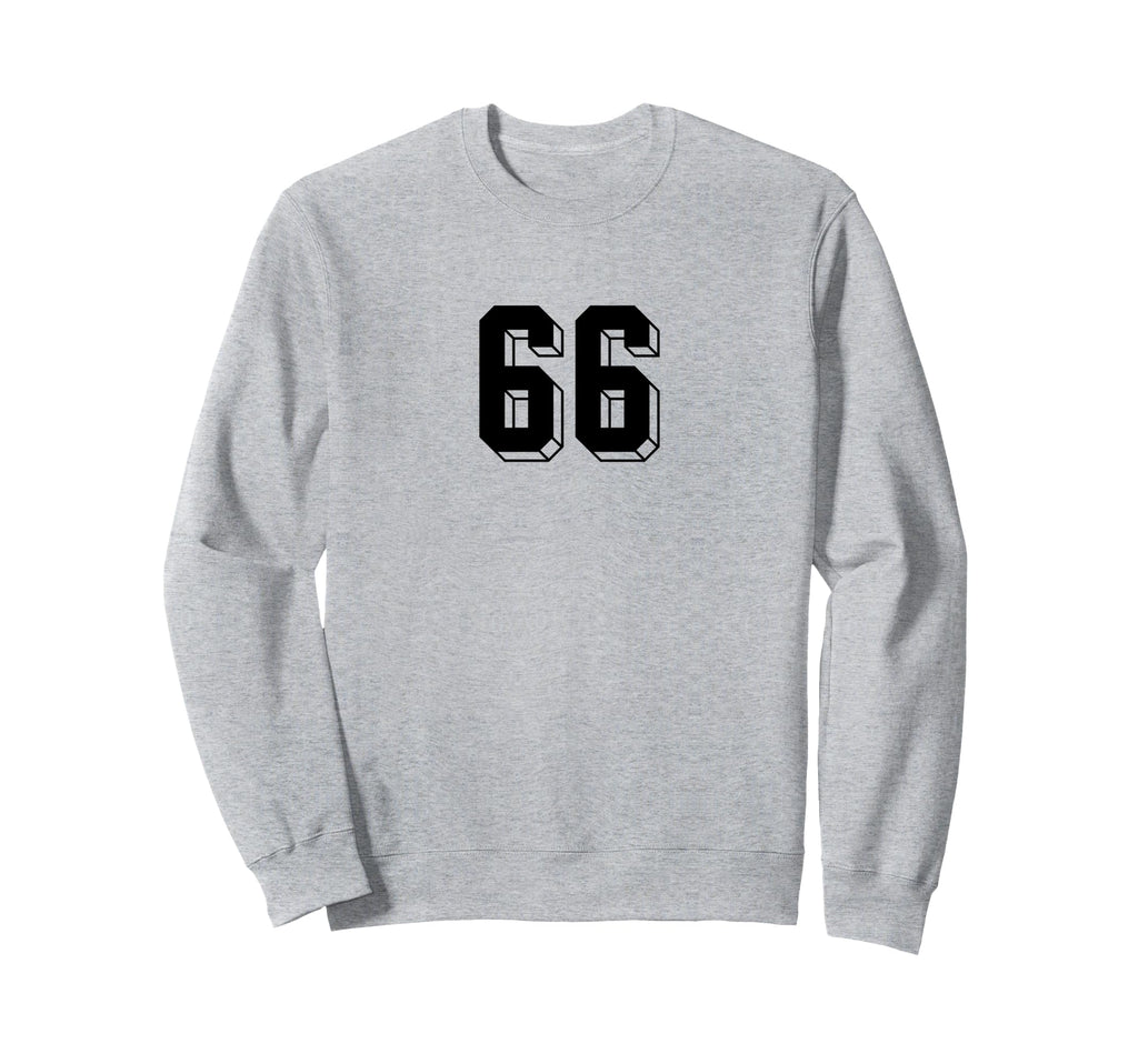 Number 66 80S 90S Soccer Team Sweatshirt - Fun Novelty Design for Adults - T-Shirt, Sweatshirt, Hoodie
